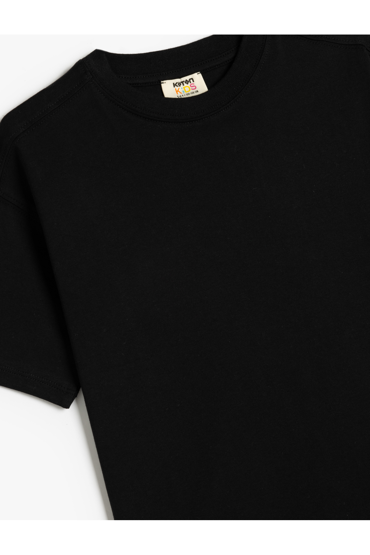 Koton Basic Oversize Tişört Kısa Kollu Bisiklet Yaka Pamuklu görsel 3