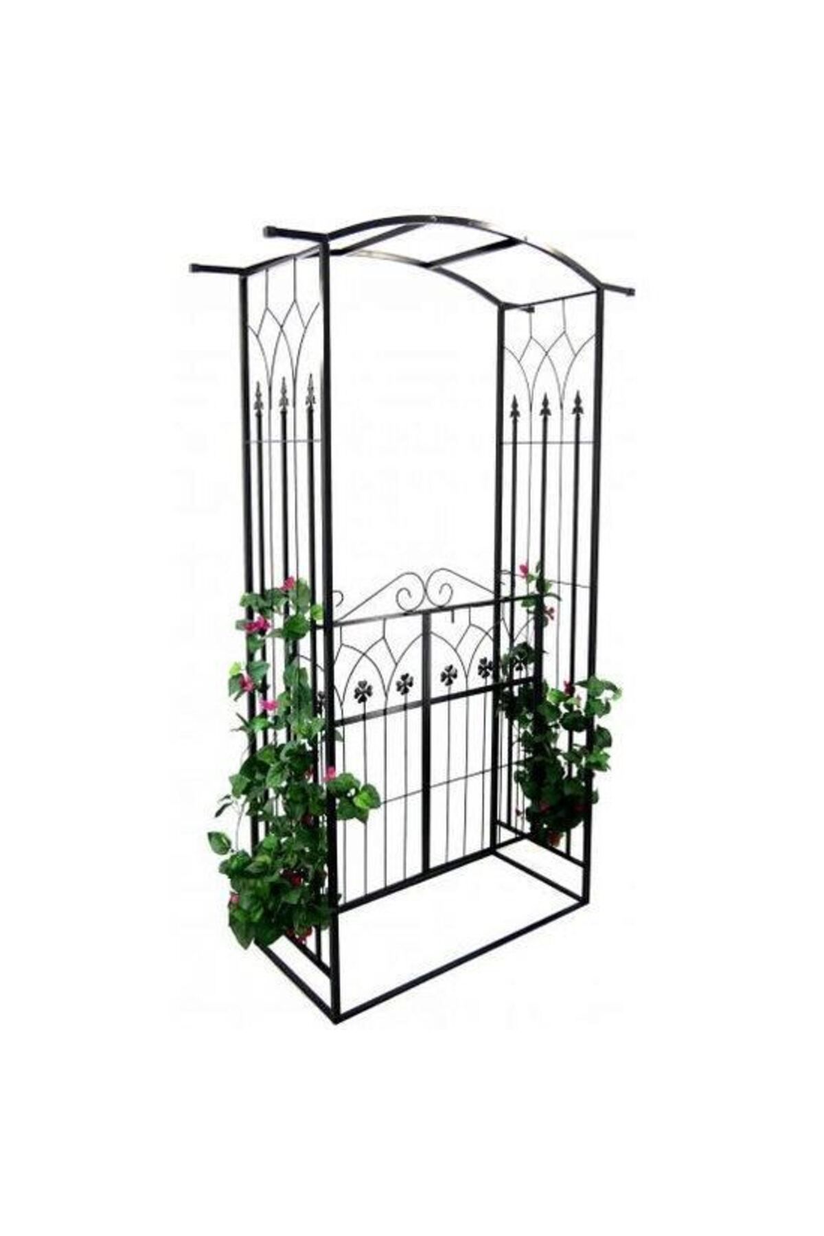 08 artvin gazozu Arc Metalic, Pergola, Pentru Gradina, Cu Poarta, 106x50x217 Cm - One Size