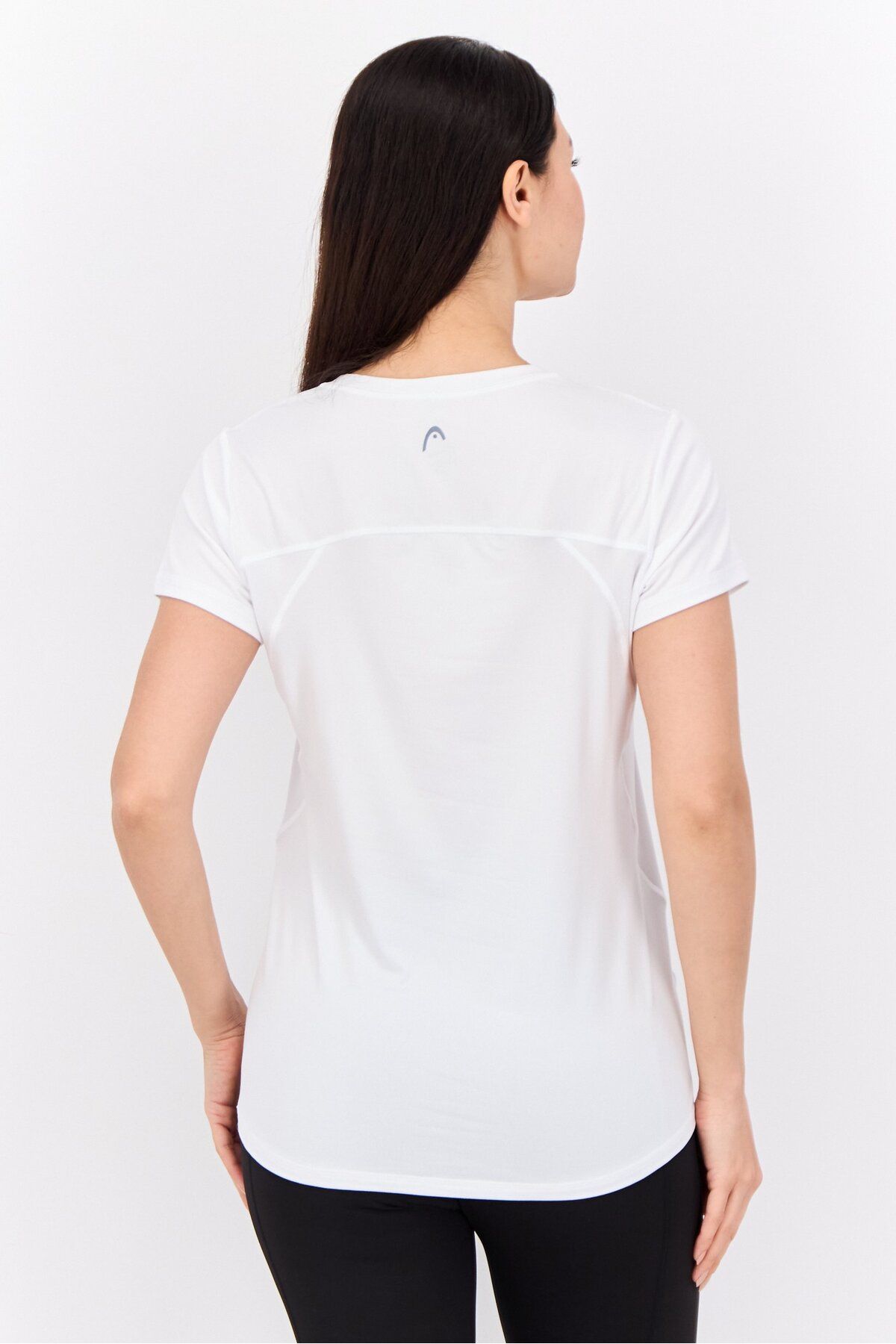 Head-Women Sportswear Fit Short Sleeves Training Top, White 3