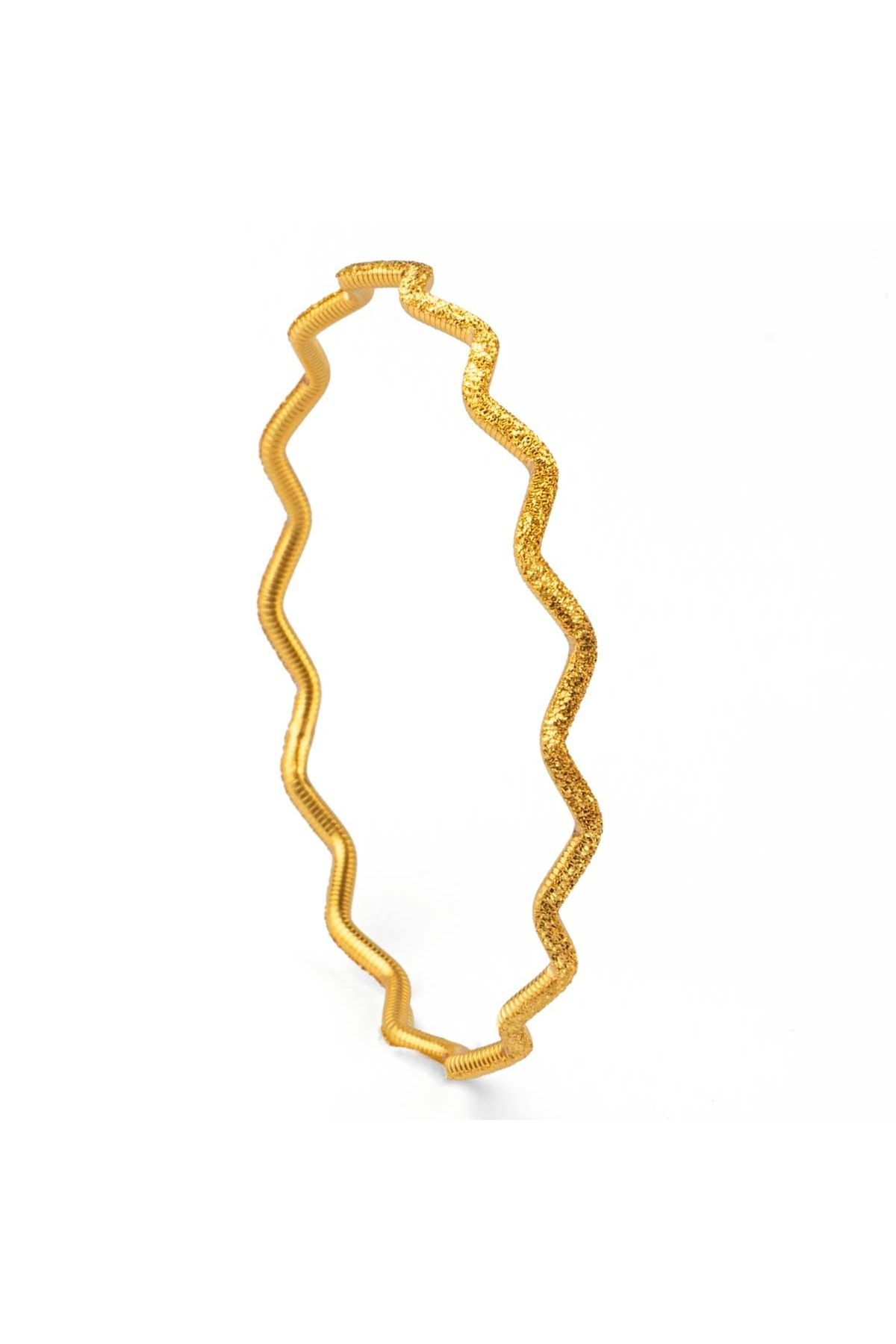 22 Ayar 10 Gram Ajda Dalgalı Simli Bilezik