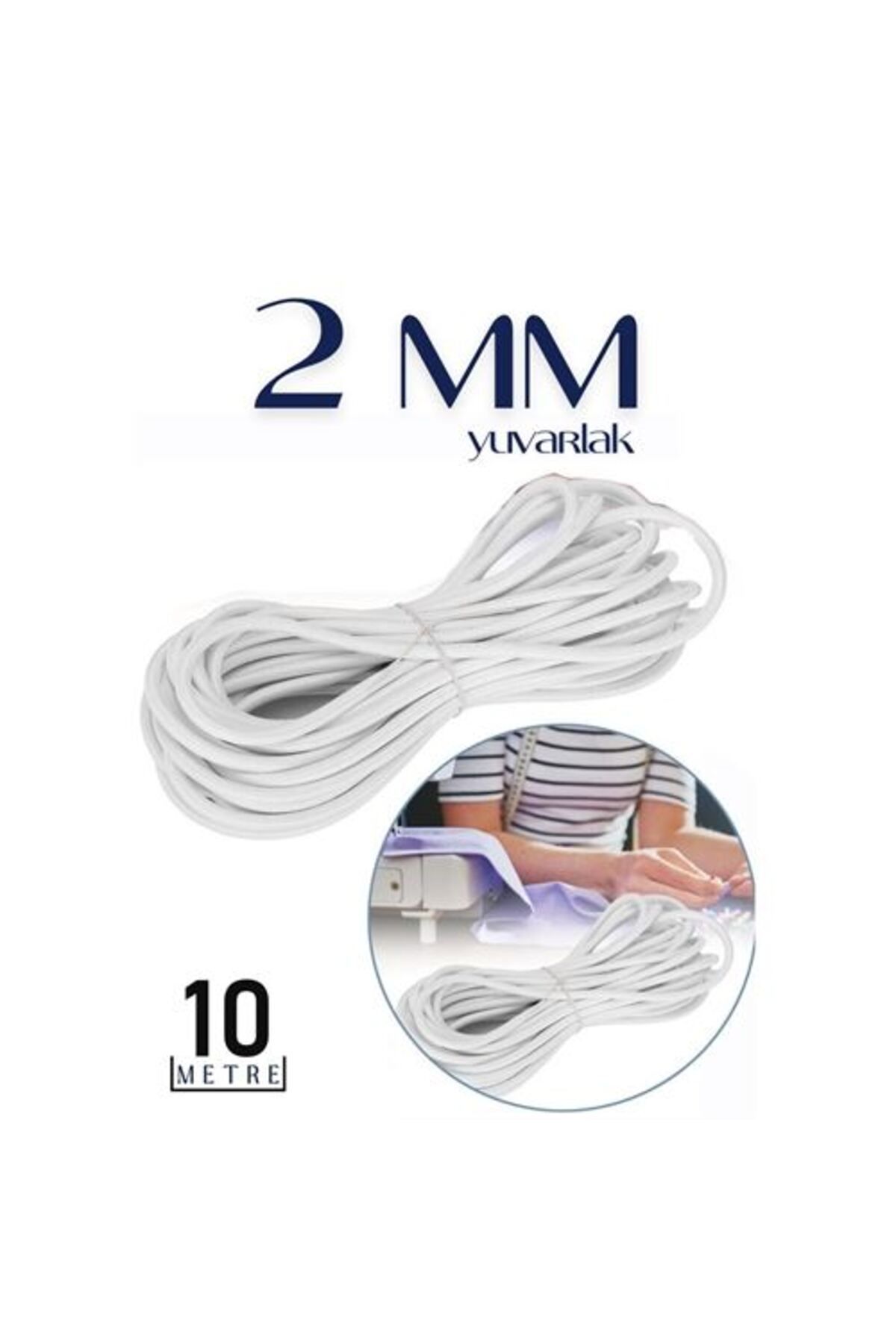 SAVA HOME COLLECTİON Bel Paça Giysi Lastiği 2 mm 10 Mt