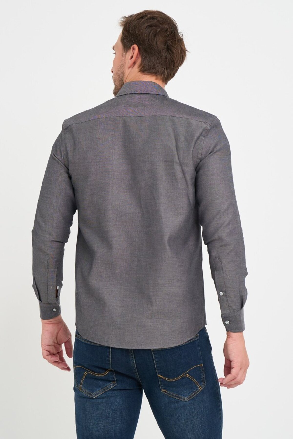 Timeout-Men's regular long-sleeved shirt with applied logo 5