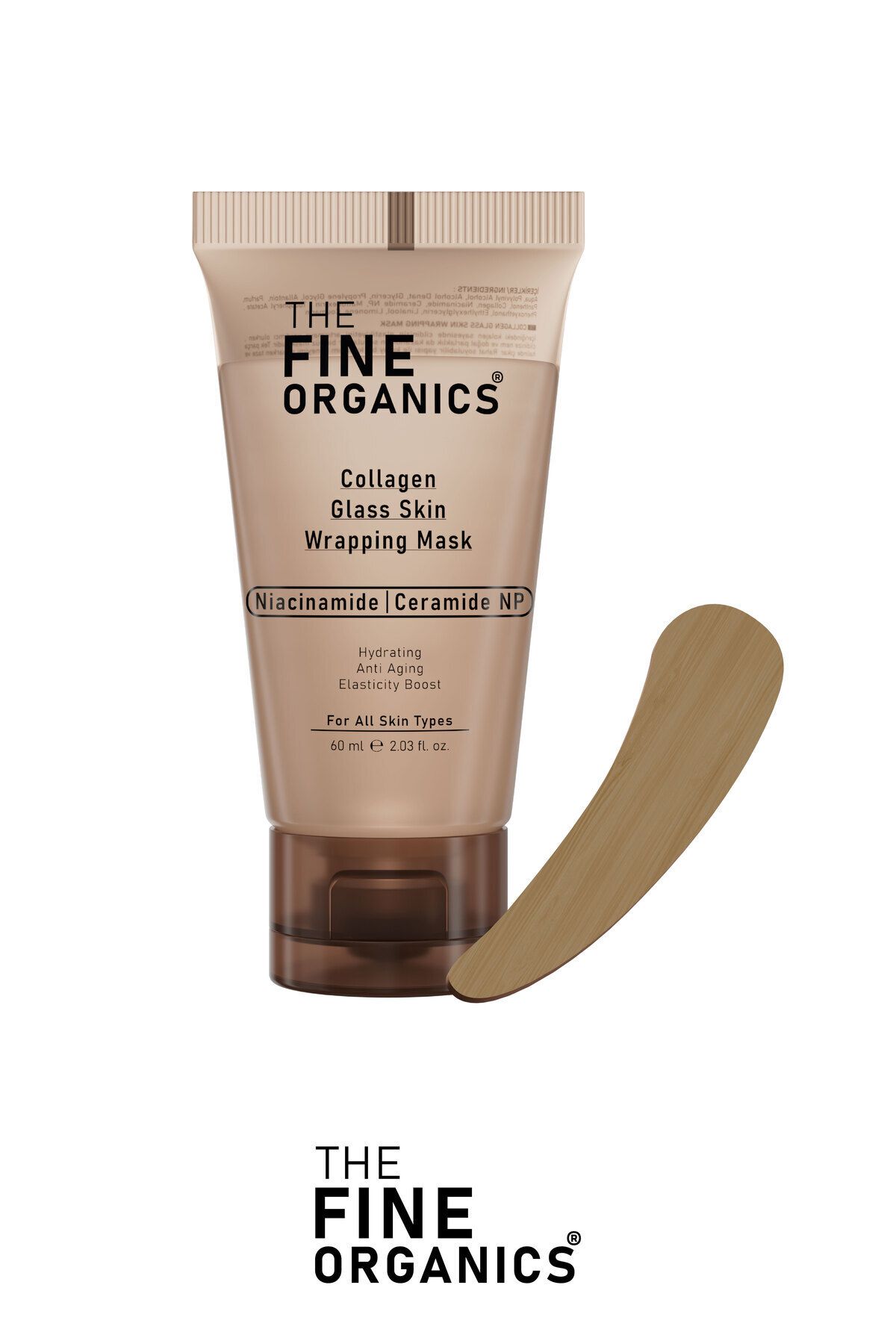 ماسک صورت پوست شیشه ای کلاژن قابل NIACINAMIDE و سرامید NP THE FINE ORGANICS