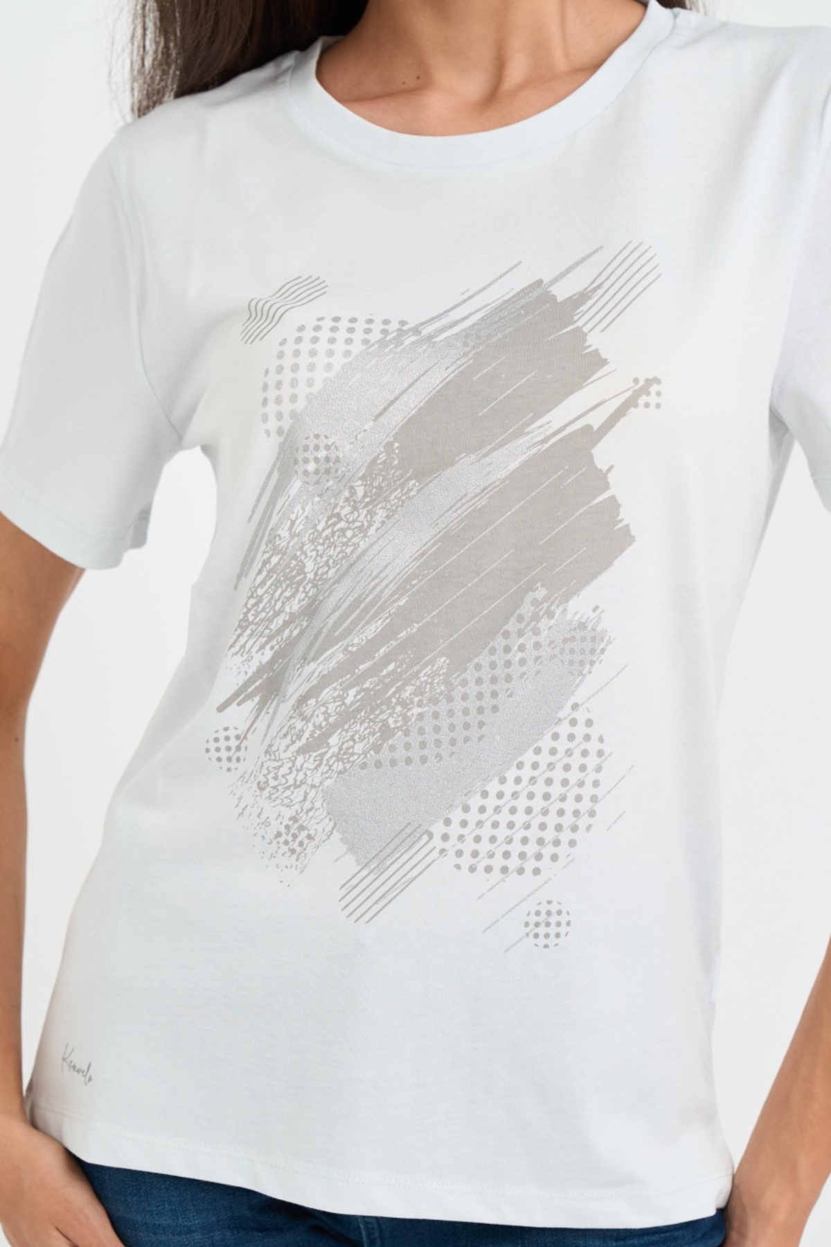 Kenvelo-Tricou dama cu imprimeu detalii logo 3