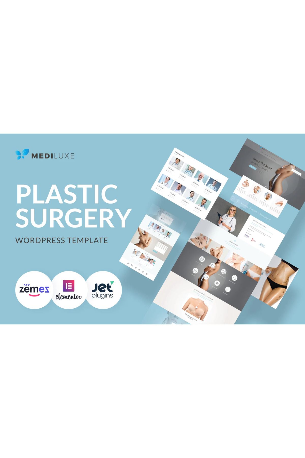 hemen tasarım MediLuxe - Plastic Surgery Wordpress Teması