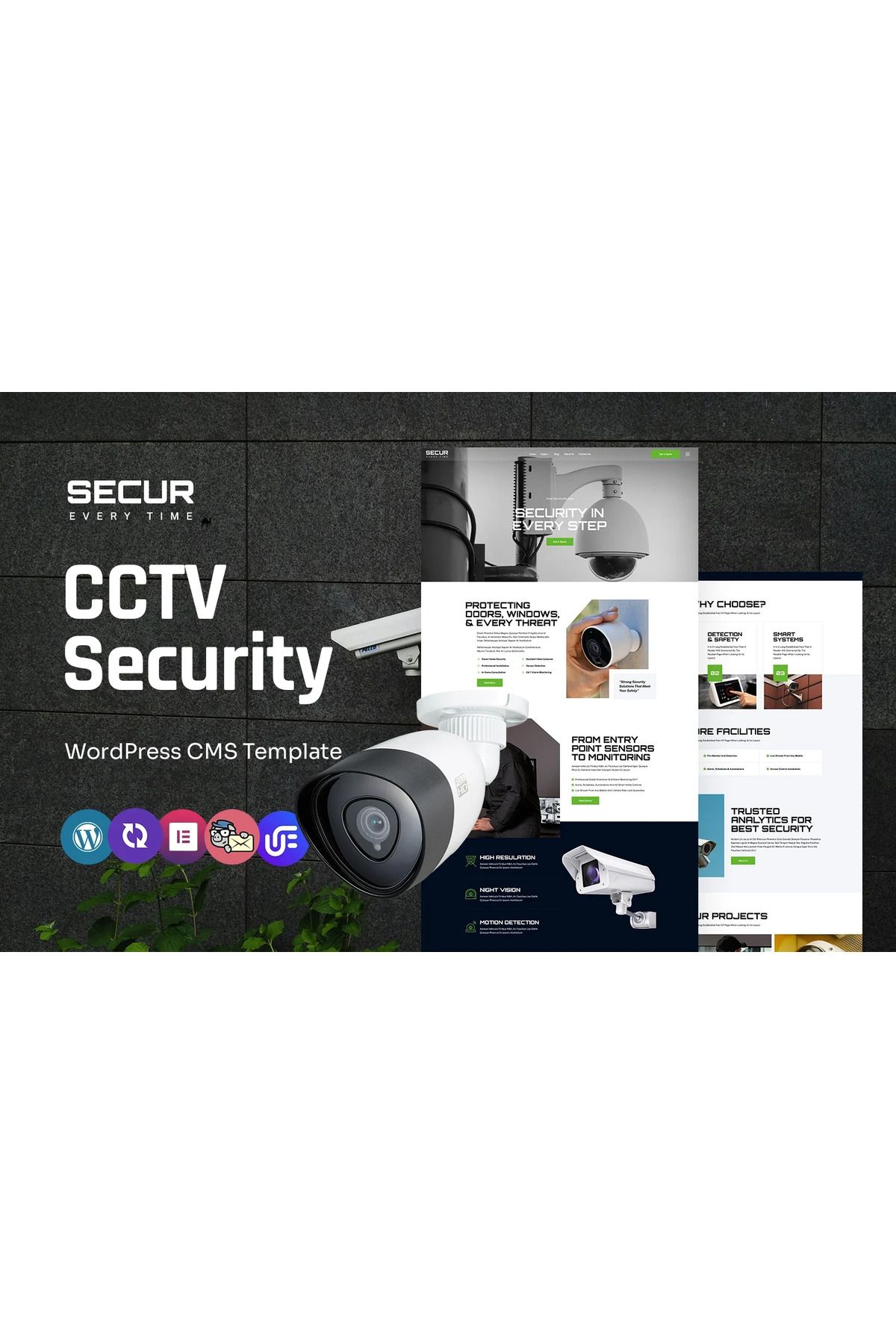 hemen tasarım Secur - CCTV And Security Service Multipurpose WordPress Teması