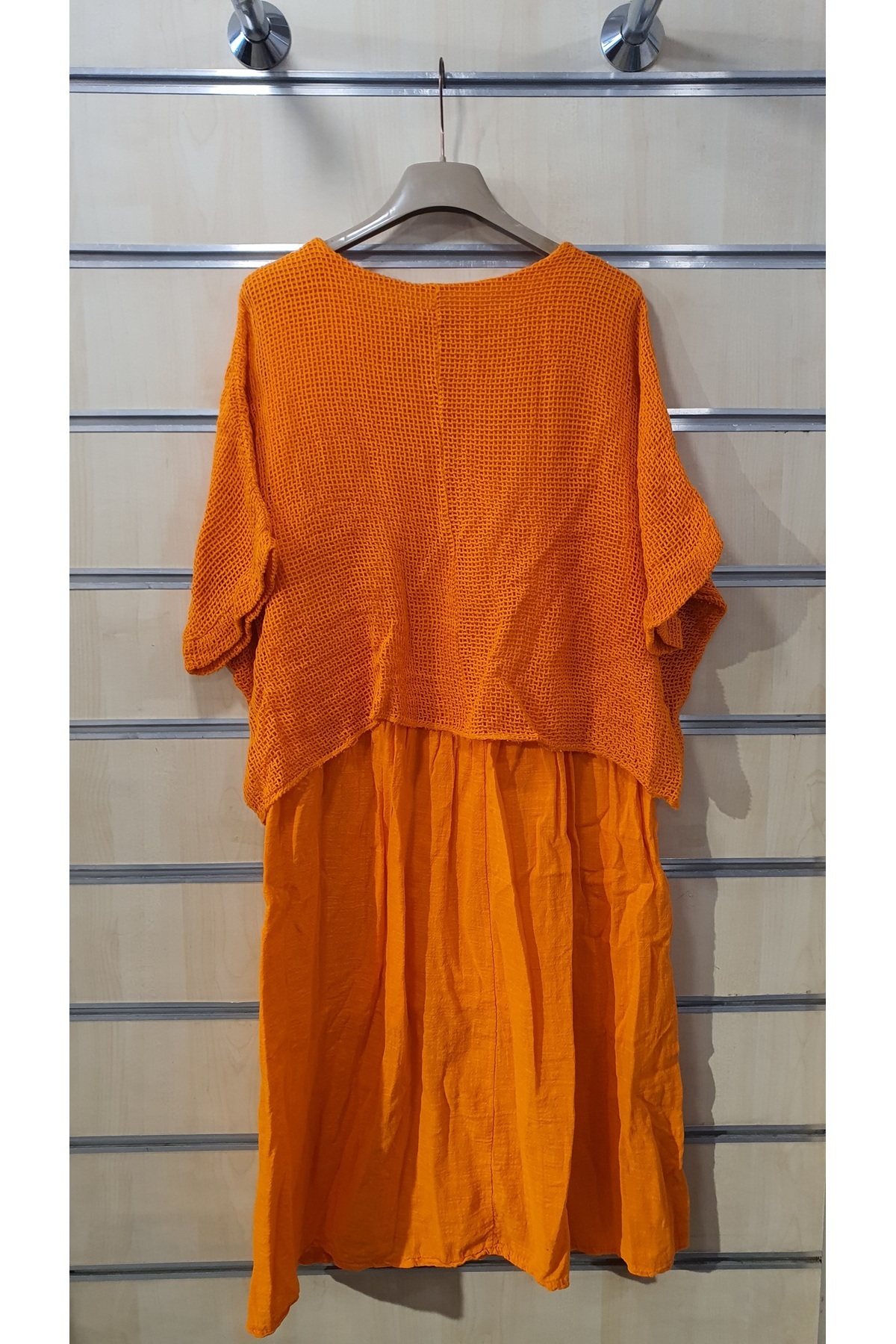 Park Moda-Cotton Dress with Mesh Detail 4