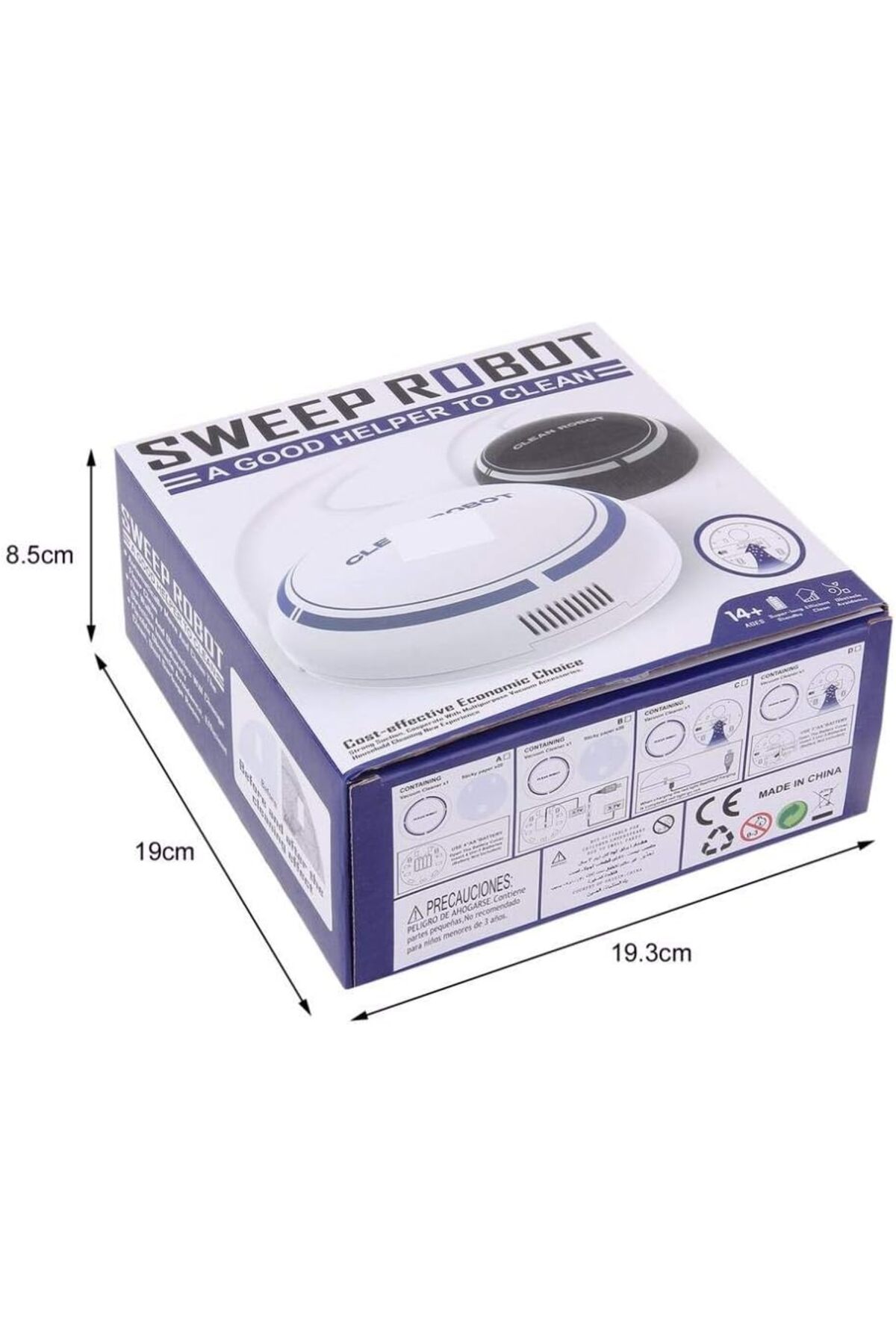 مكنسة كهربائية روبوتية، منظف أرضيات قابل لإعادة ال...