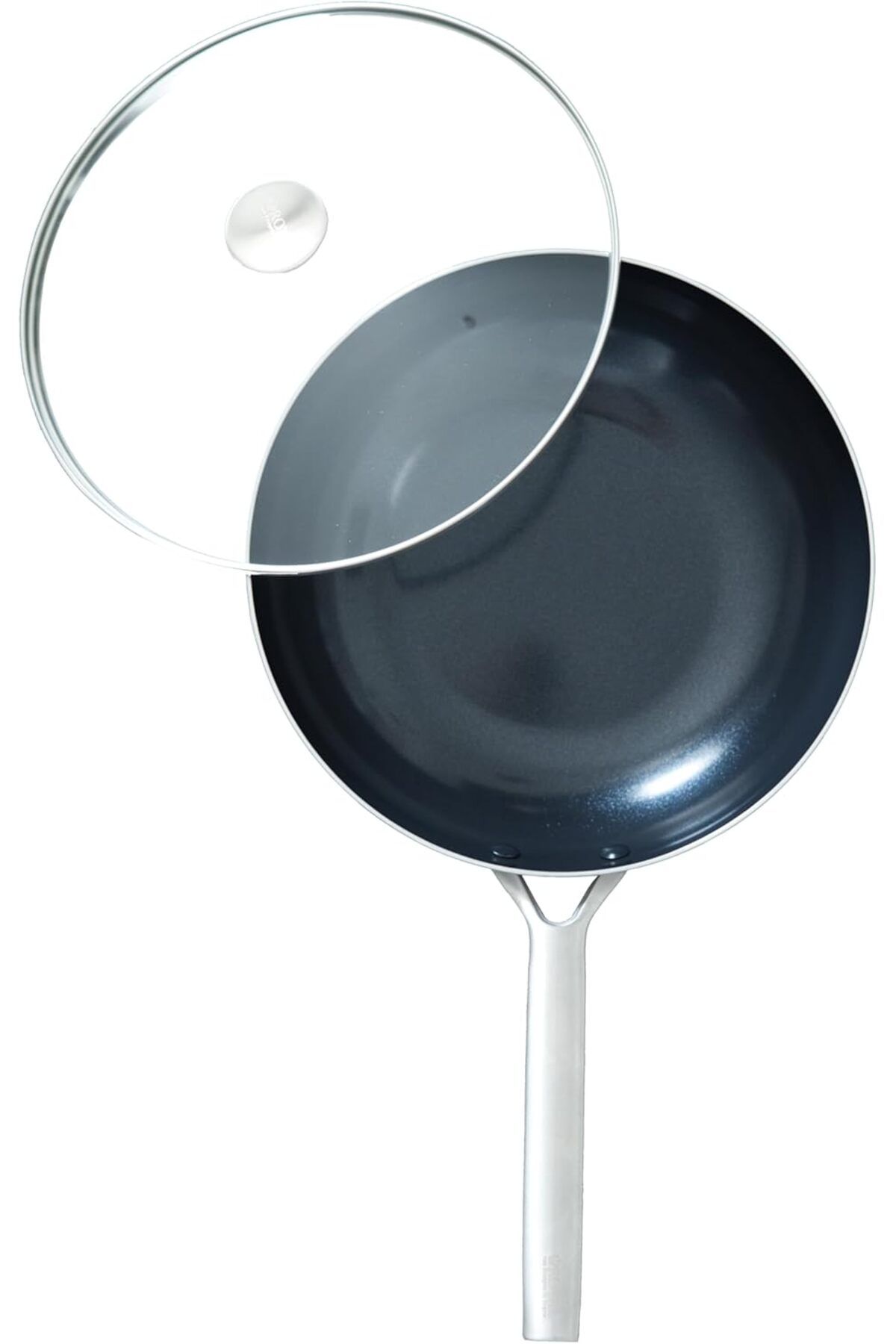 KDROĞLU plamystical van Kempen & Begeer 28 Cm Wok Fırına Girebilen Seramik Kaplama Cam Kapaklı Çelik