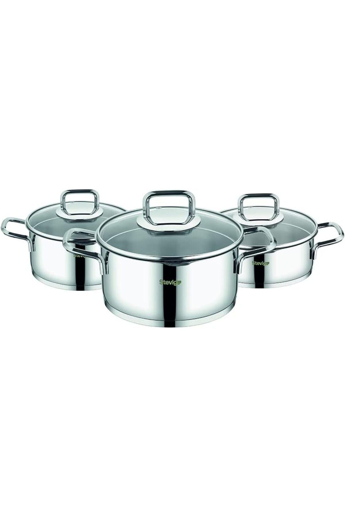 mazıdağı mazzıdağ 4 Cook Pro Süzgeç Kapaklı 18/10 Paslanmaz Çelik Tencere Seti 6 Parça ST-301 new stor