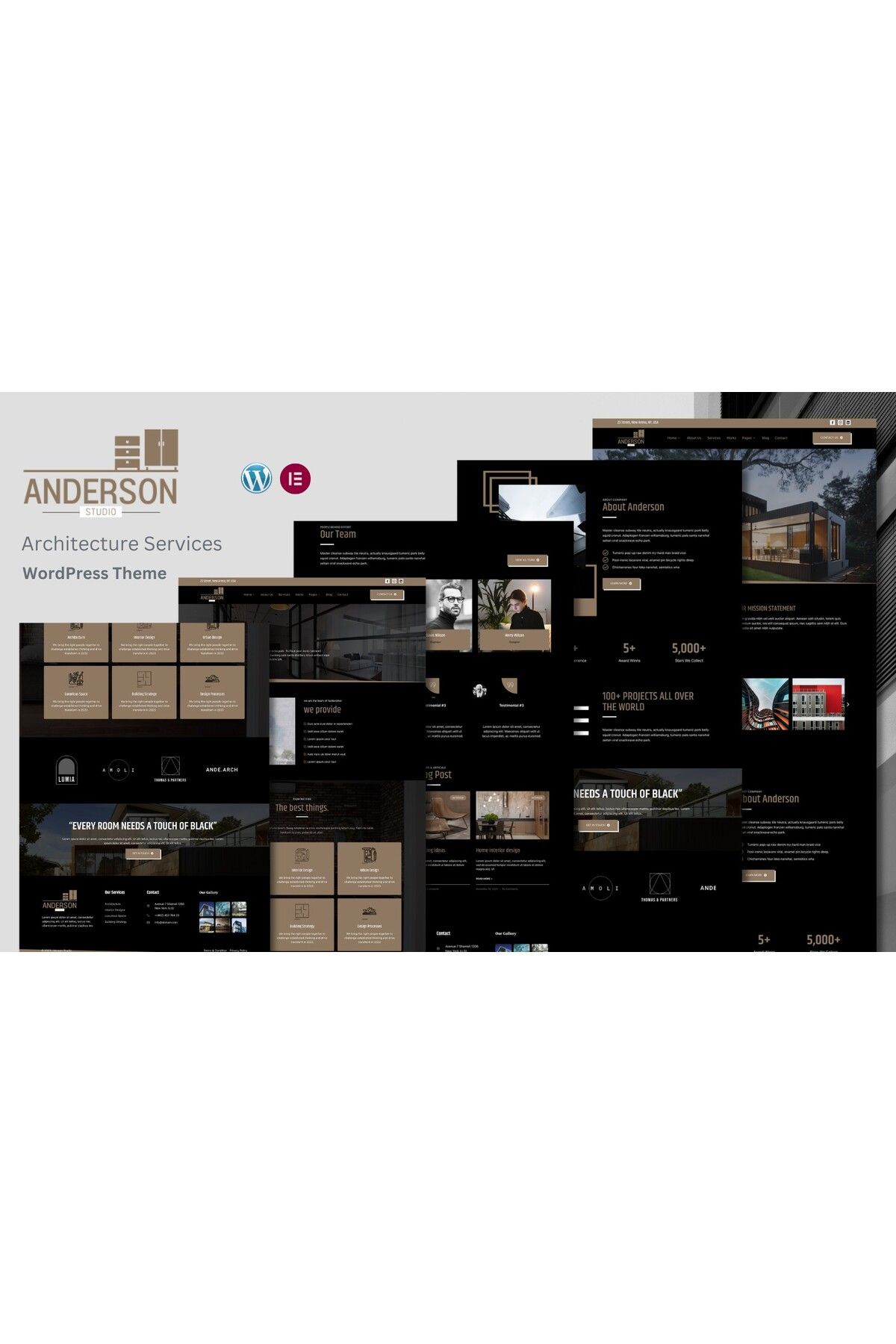 hemen tasarım Anderson - Architecture Studio & Portfolio Wordpress Teması