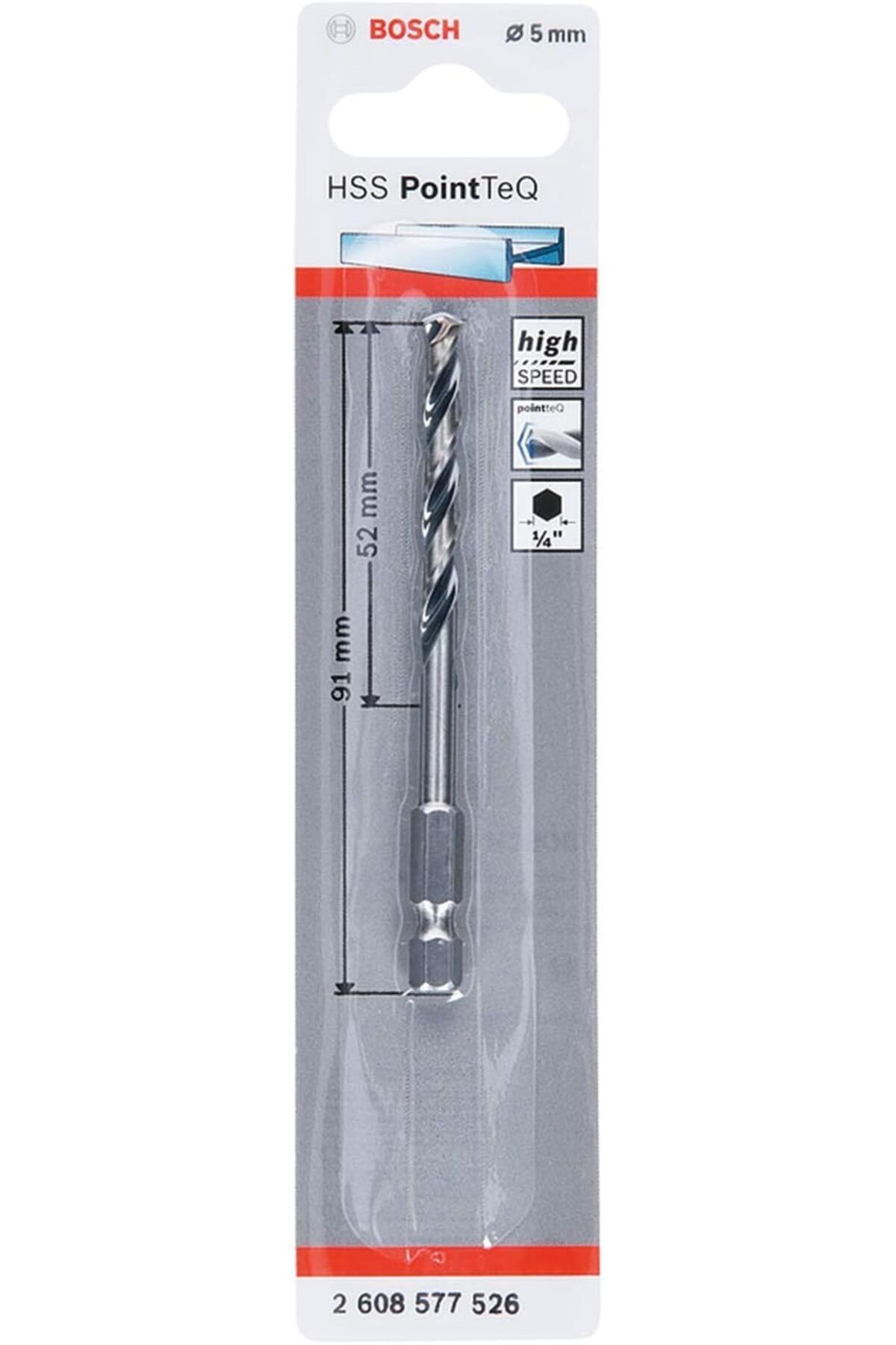 DERİK dsr Professional Altıgen Şaftlı - PointTeQ - HSS Metal Matkap Ucu 5, 0*91 mm, Gri hrn 1122015