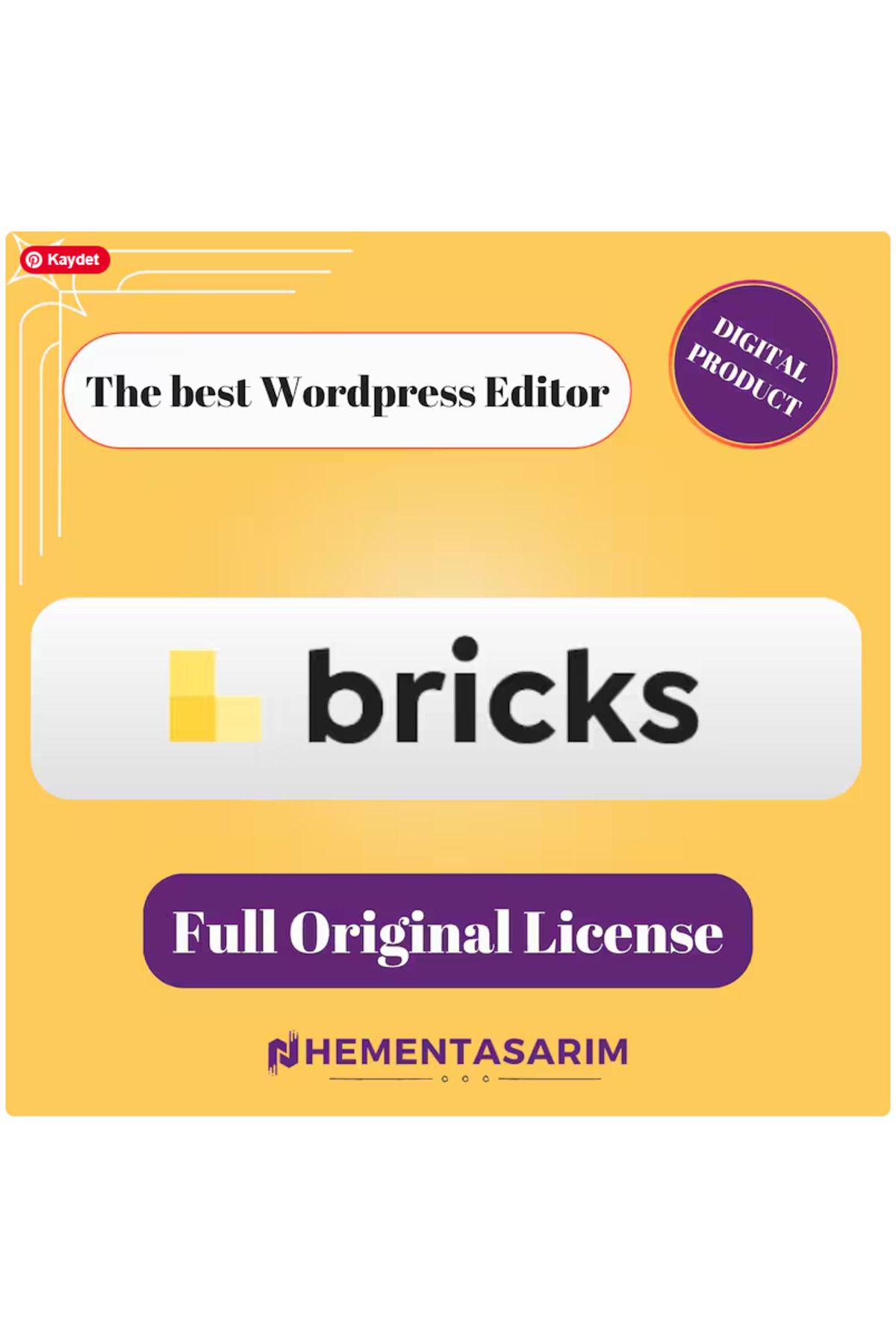 hemen tasarım Bricks Builder PRO Wordpress Editör Teması