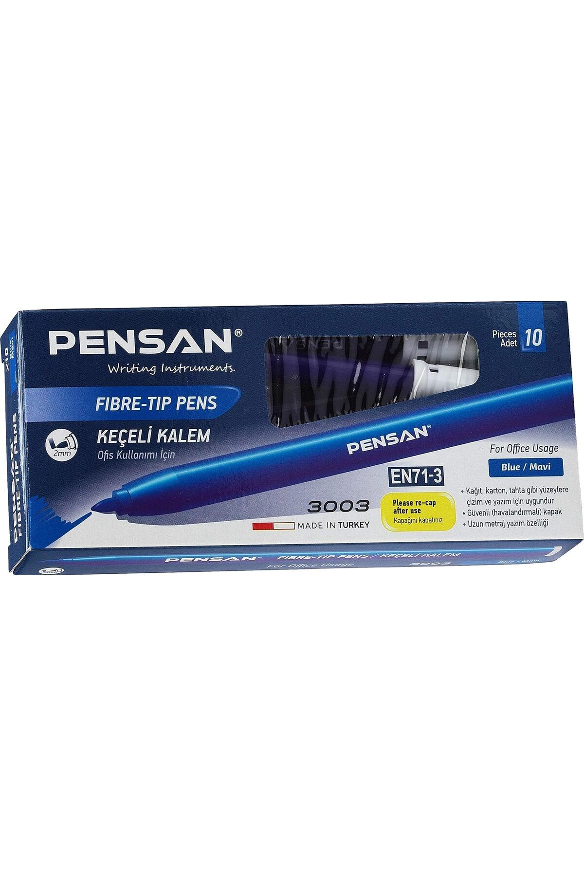 mazıdağı mazzıdağ 3003 Ofis Tipi Keçeli Kalem Mavi 10 Lu - PE3003KK10M new store 1133631