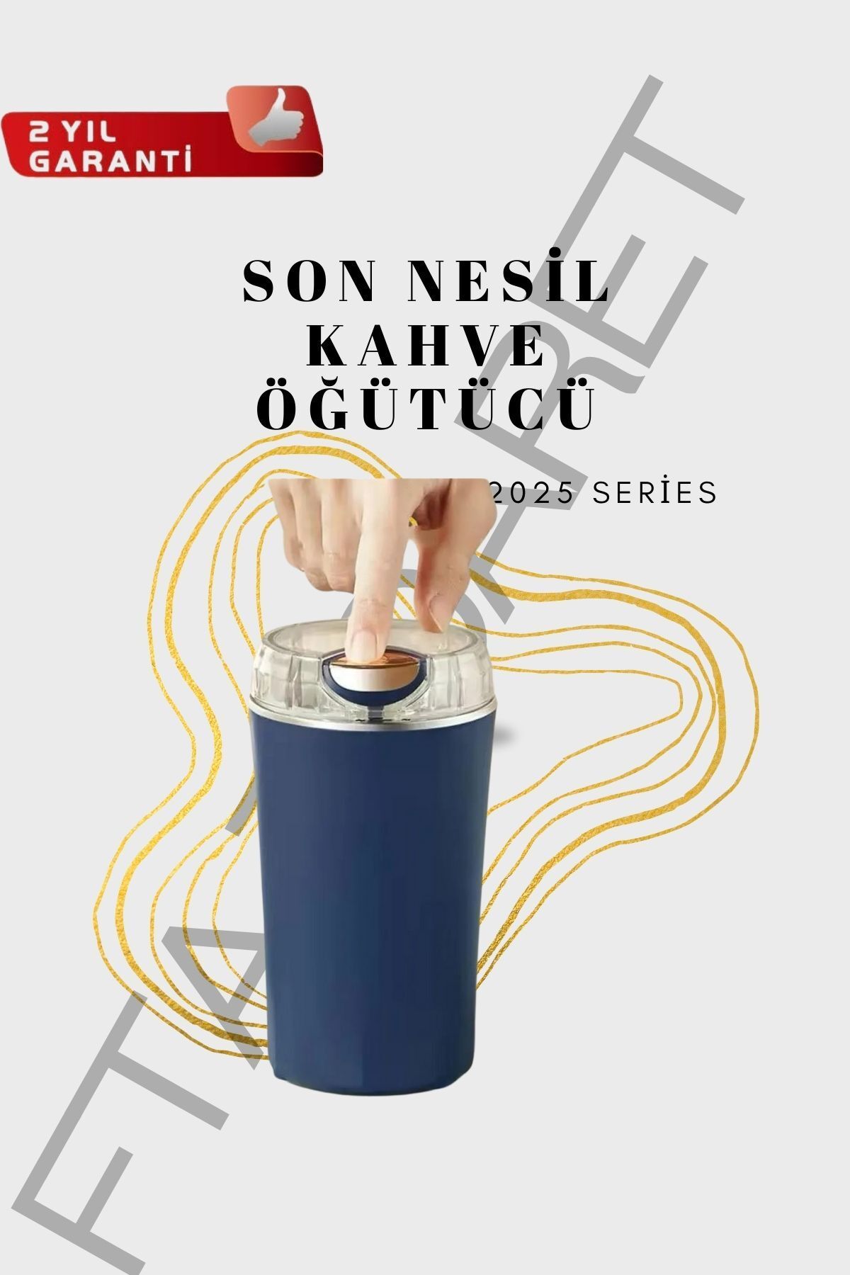 FTA TİCARET Modern Tasarım, Güçlü Motor! Elektrikli Paslanmaz Kahve Değirmeni