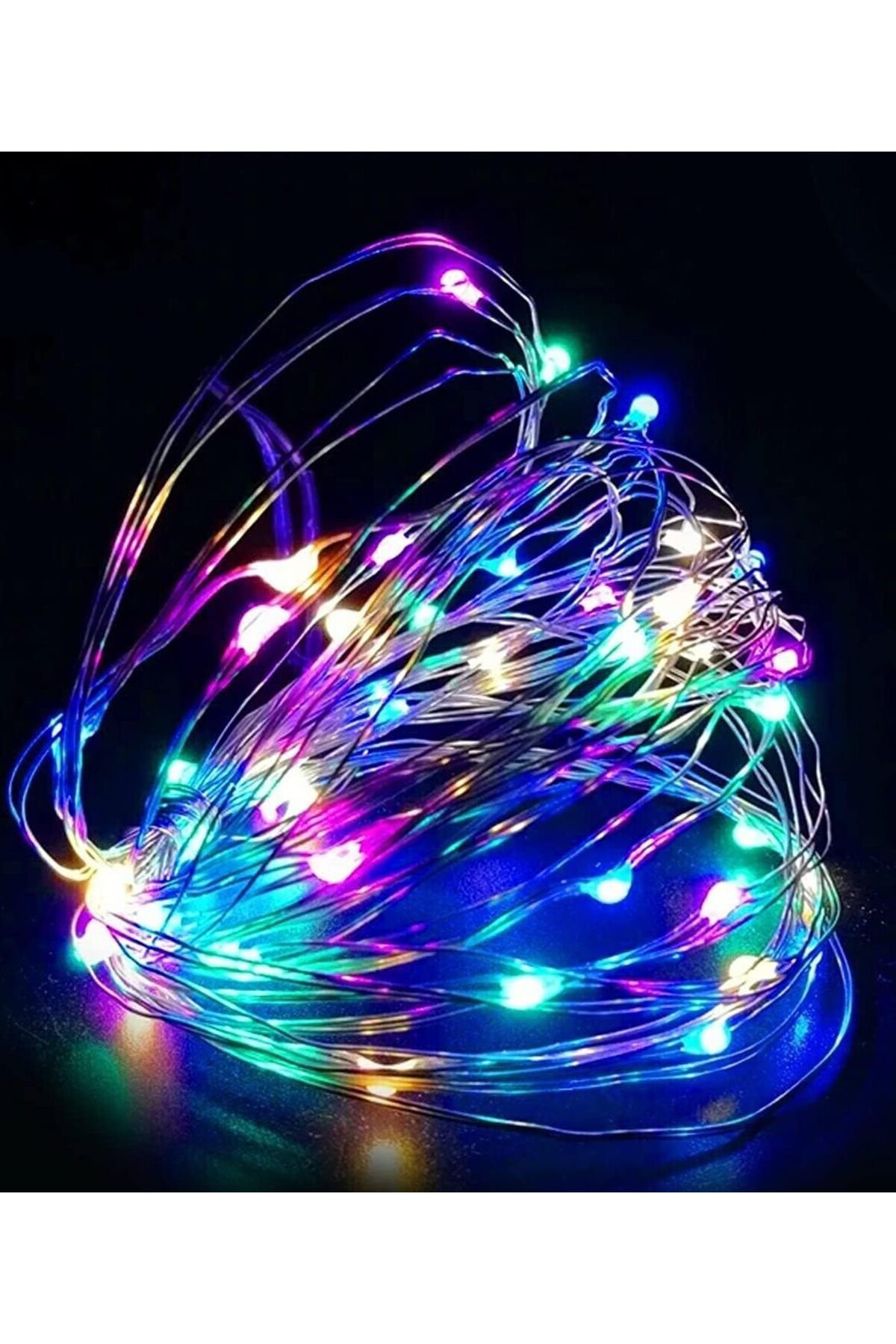 ÇAĞUR Peri led 3/5/10 Metre RGB Noel Işığı Ağaç Süsleme (1 Adet, 10 Metre)