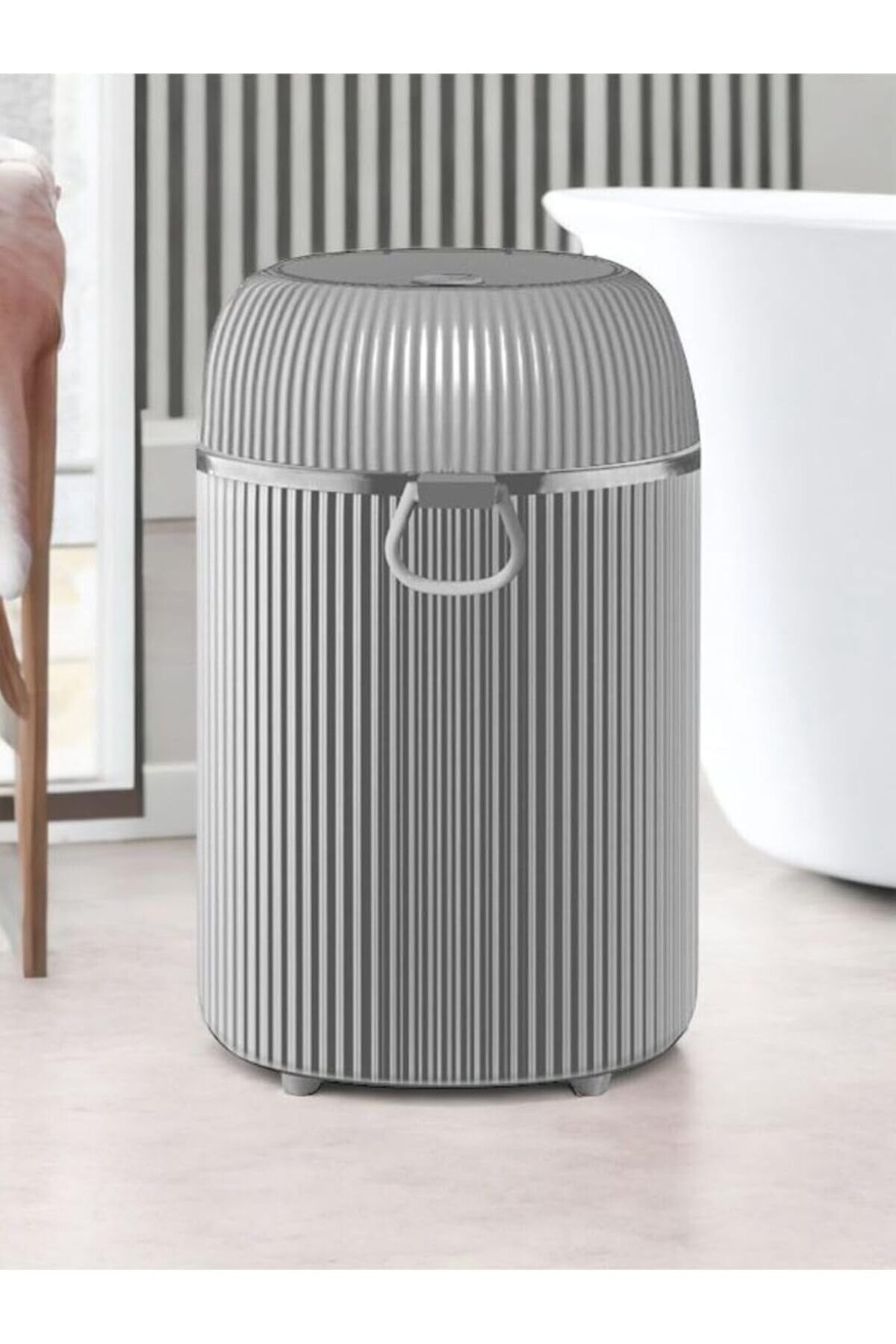 mazıdağı mazzıdağ Haus Banyo Ve Mutfak Için Click Kapak Çöp Kovası 10 Litre Gri 3097 new store 1133631