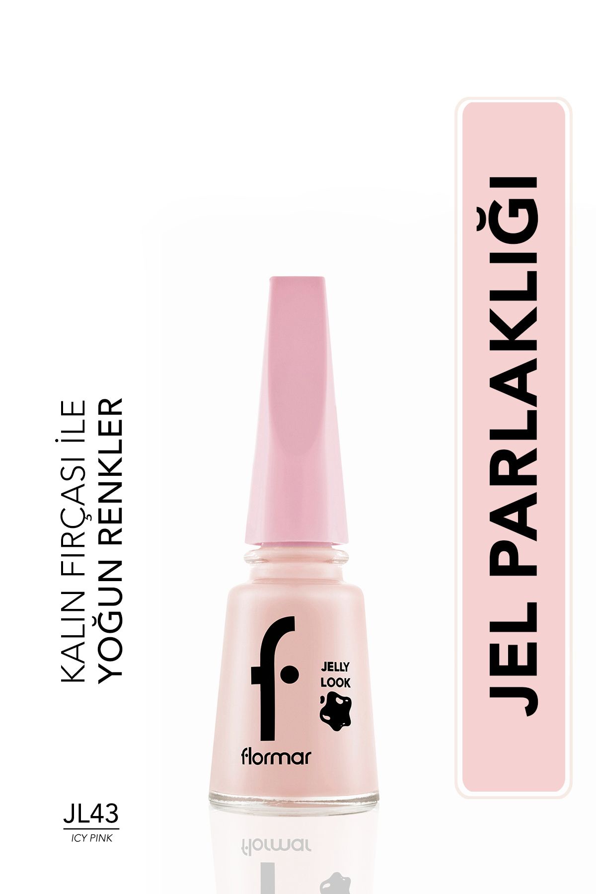 Flormar-Flormar Jelly Look Nail Enamel JL43 Icy Pink 1