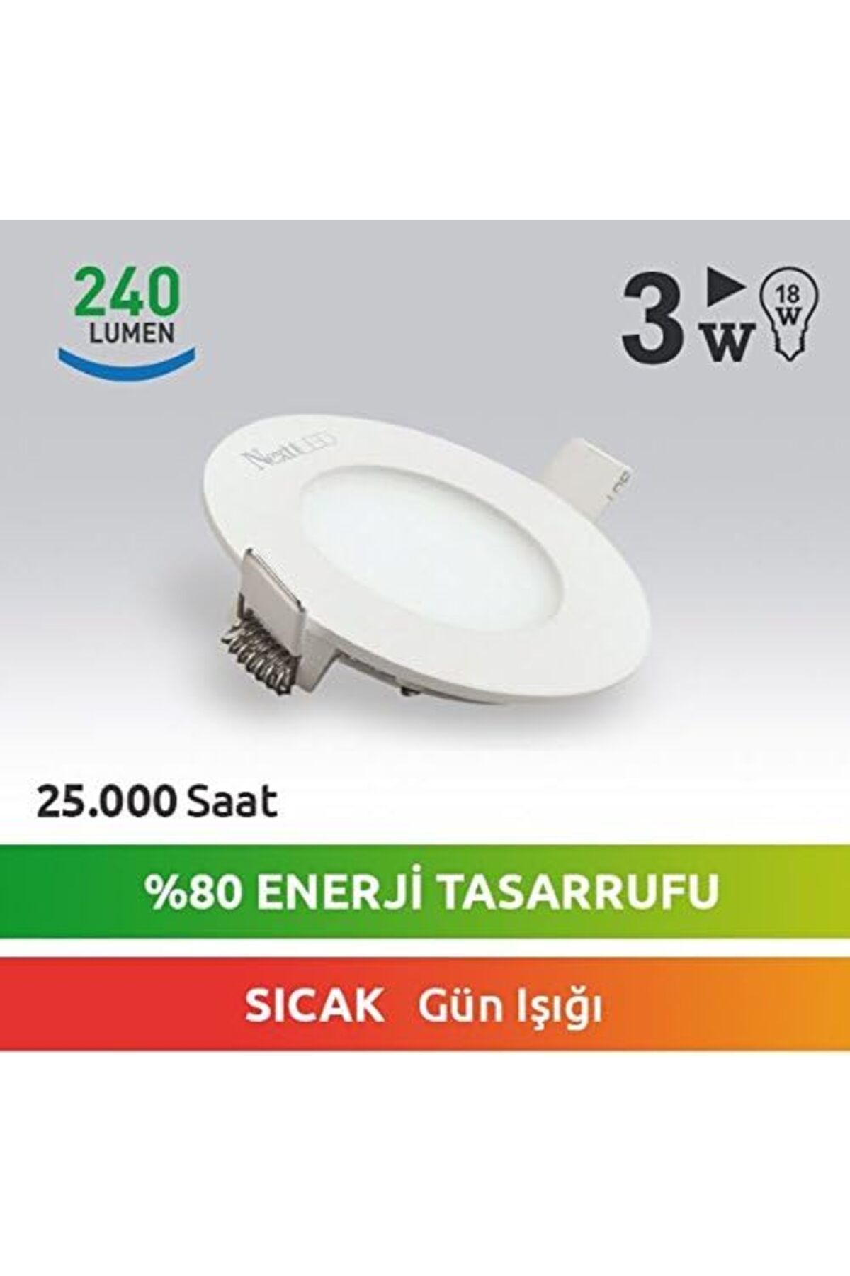STOREMAX ekn 3W-Sly Gün Işığı Led Slim Ampul nci mn 1133631