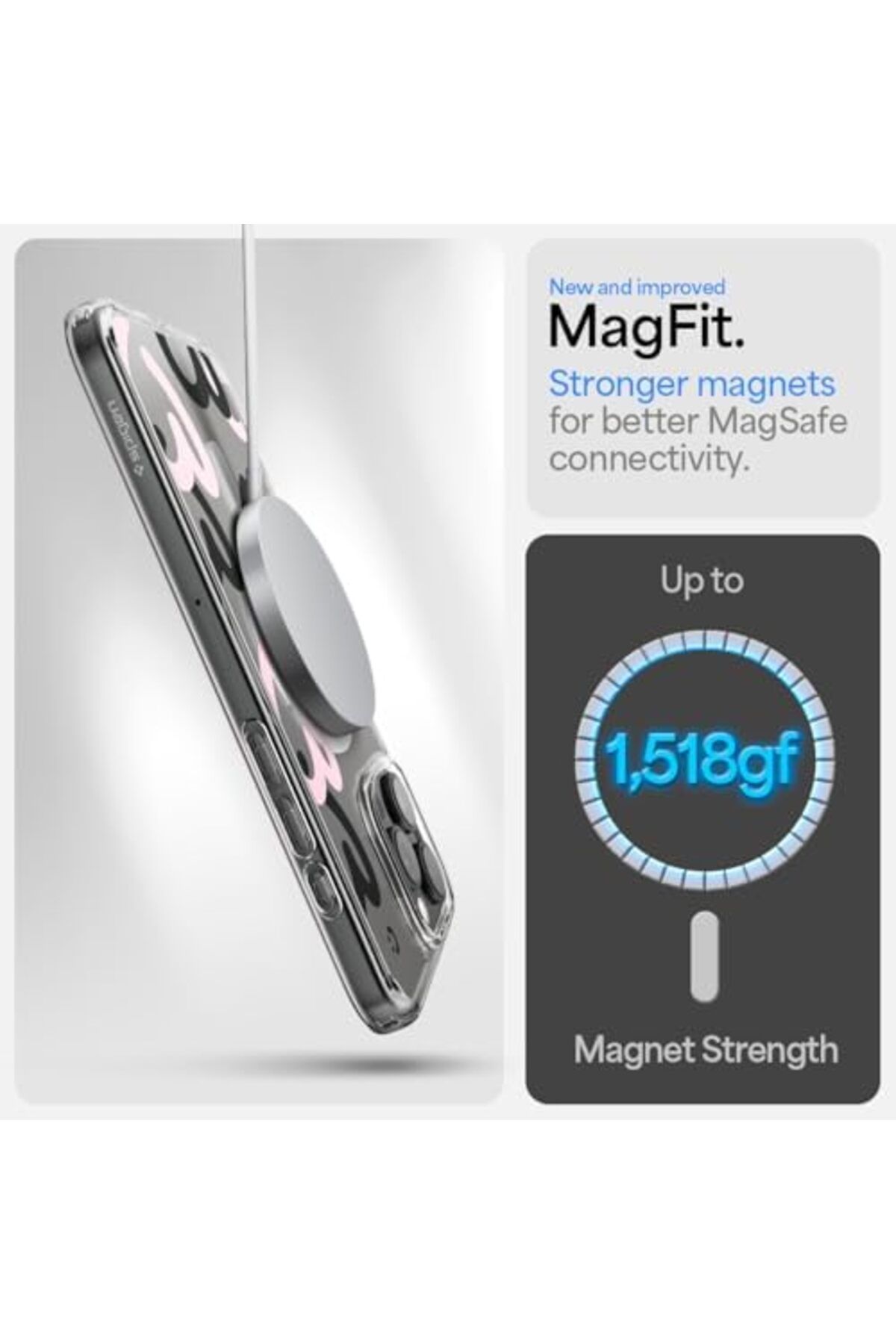 DERİK dsr iPhone 16 Pro Max Kılıf Ultra Hybrid MagFit MagSafe özellikli Hearts Black Pink - ACS08272 hr