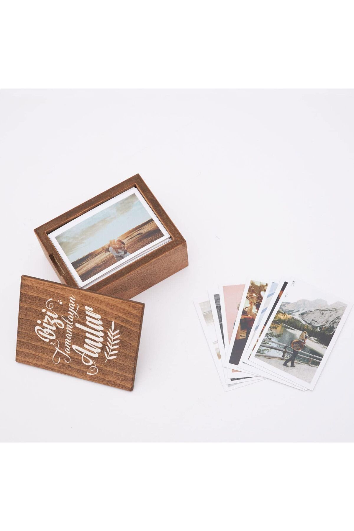 mazıdağı mazzıdağ Bizi Tamamlayan Anılar Kapaklı Ahşap Fotoğraf Kutusu new store 1133631