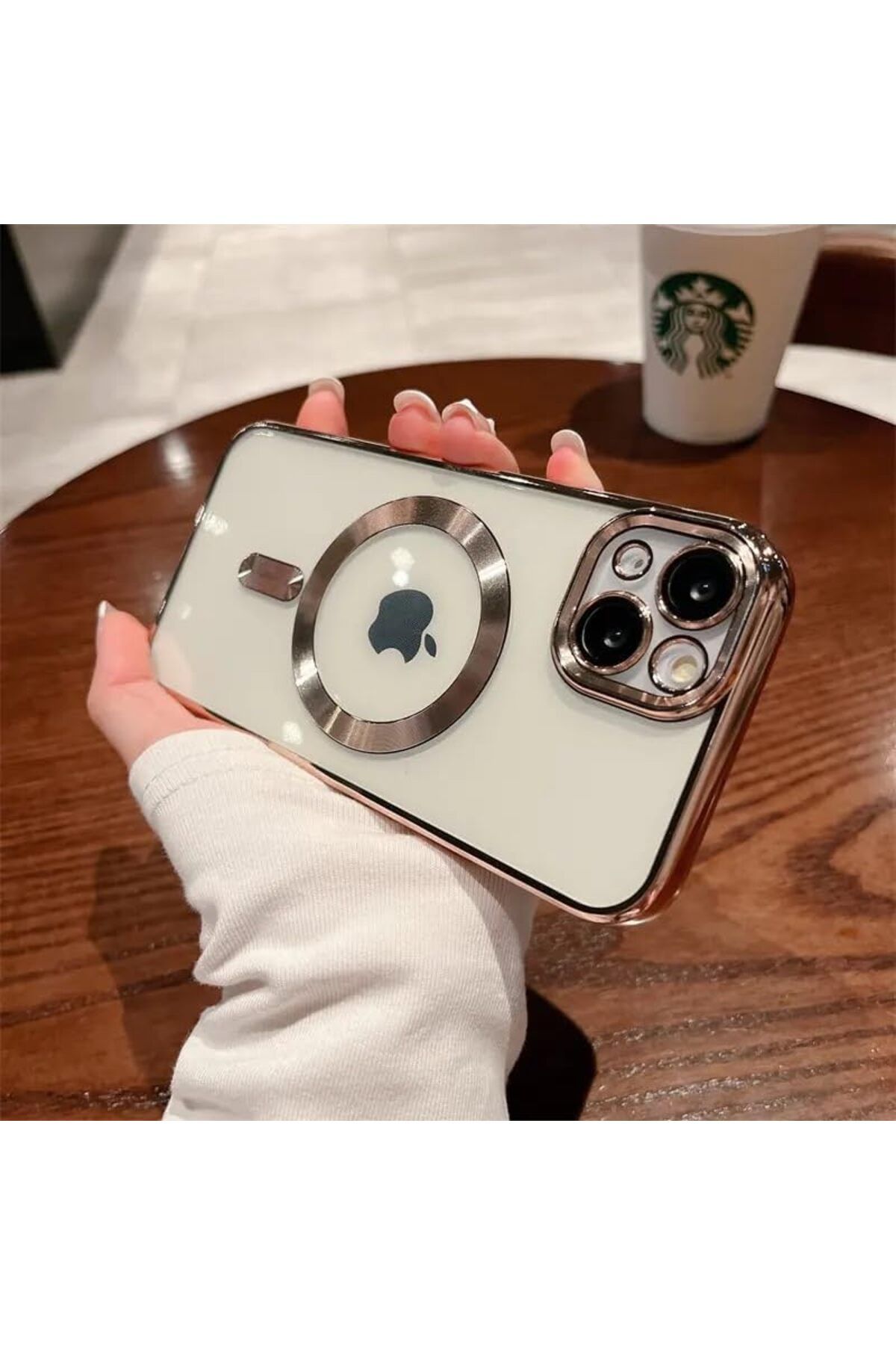 mazıdağı mazzıdağ GİYİM & AKSESUAR İphone 15 Plus (6.7) inç Uyumlu Laser Silikon Arka Kısmı Şeff
