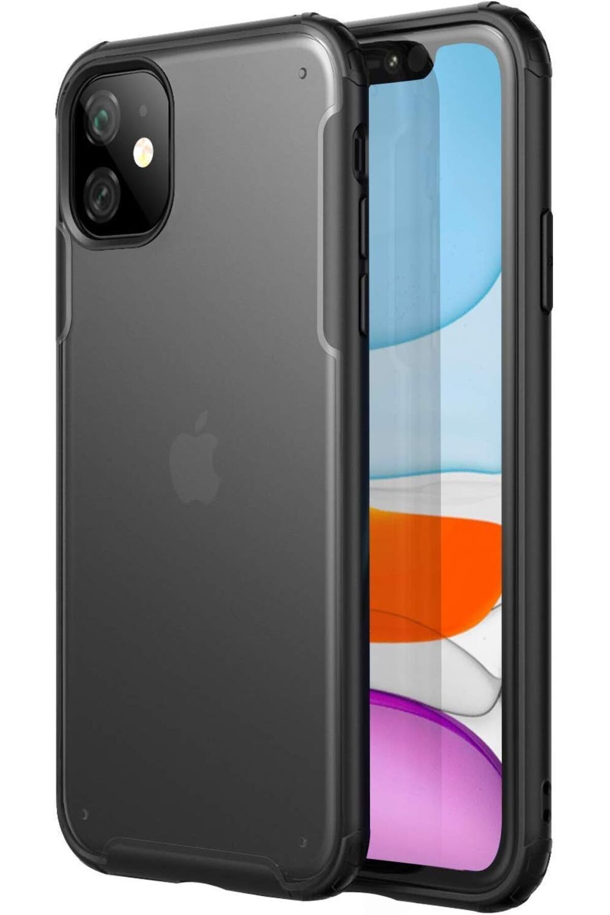 mazıdağı mazzıdağ CONNERS IPHONE 11 6.1 inc (Frosted Translucent) Shockproof SİYAH kılıf new store 11336