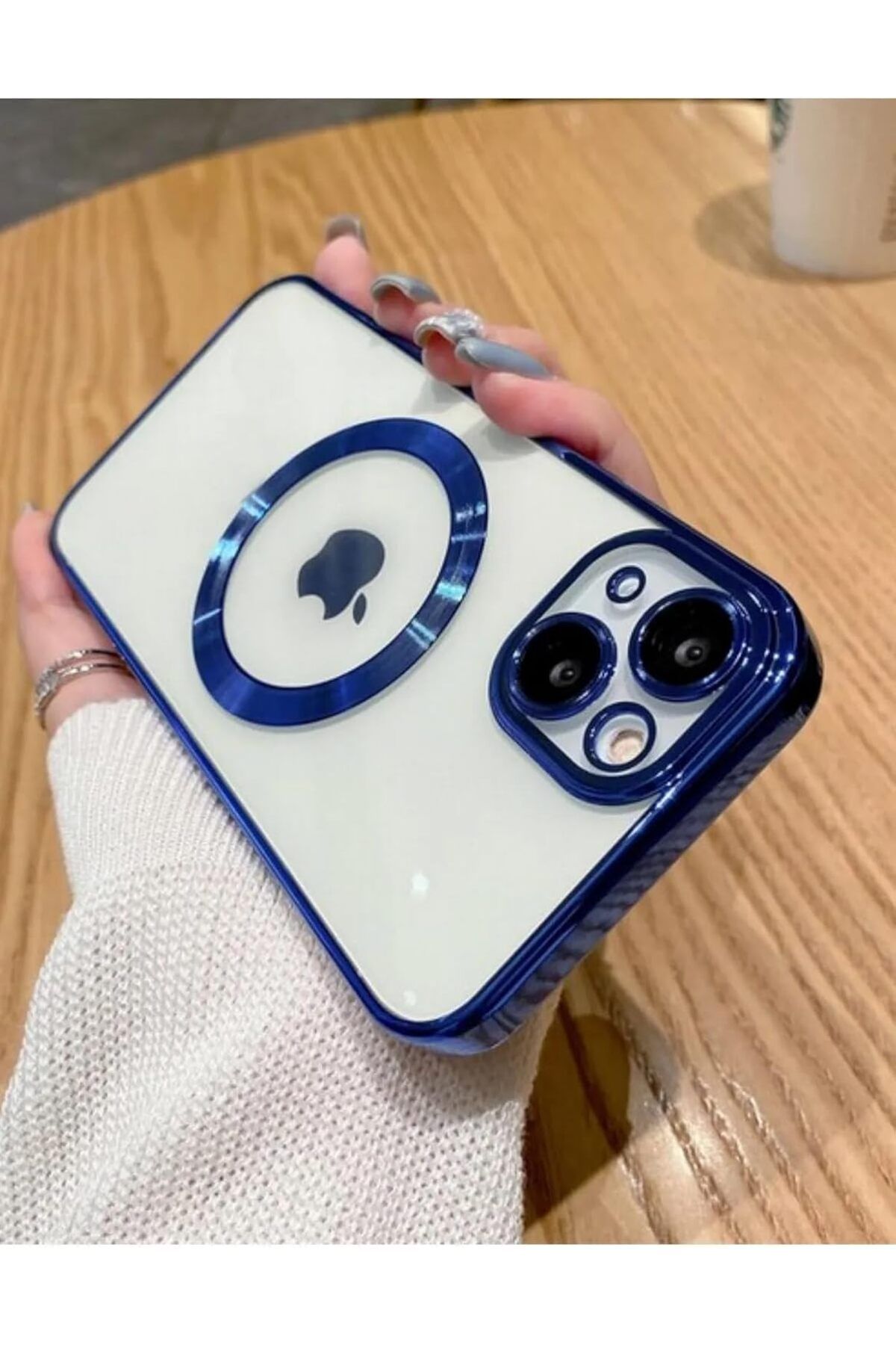 mazıdağı mazzıdağ GİYİM & AKSESUAR iphone 14 (6.1) inç uyumlu Laser Silikon Arkası Şeffaf Kamera K