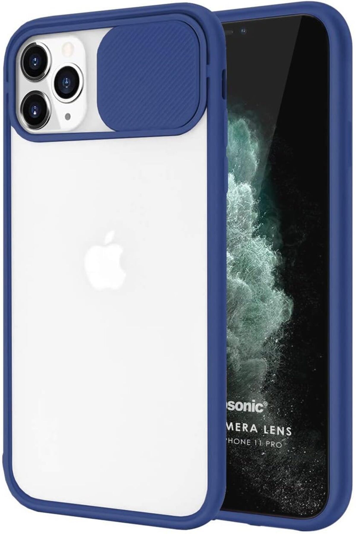 mazıdağı mazzıdağ iPhone 11 Pro Max Uyumlu Kılıf Kamera Lens Korumalı Sürgülü Yüksek Korumalı Buzlu