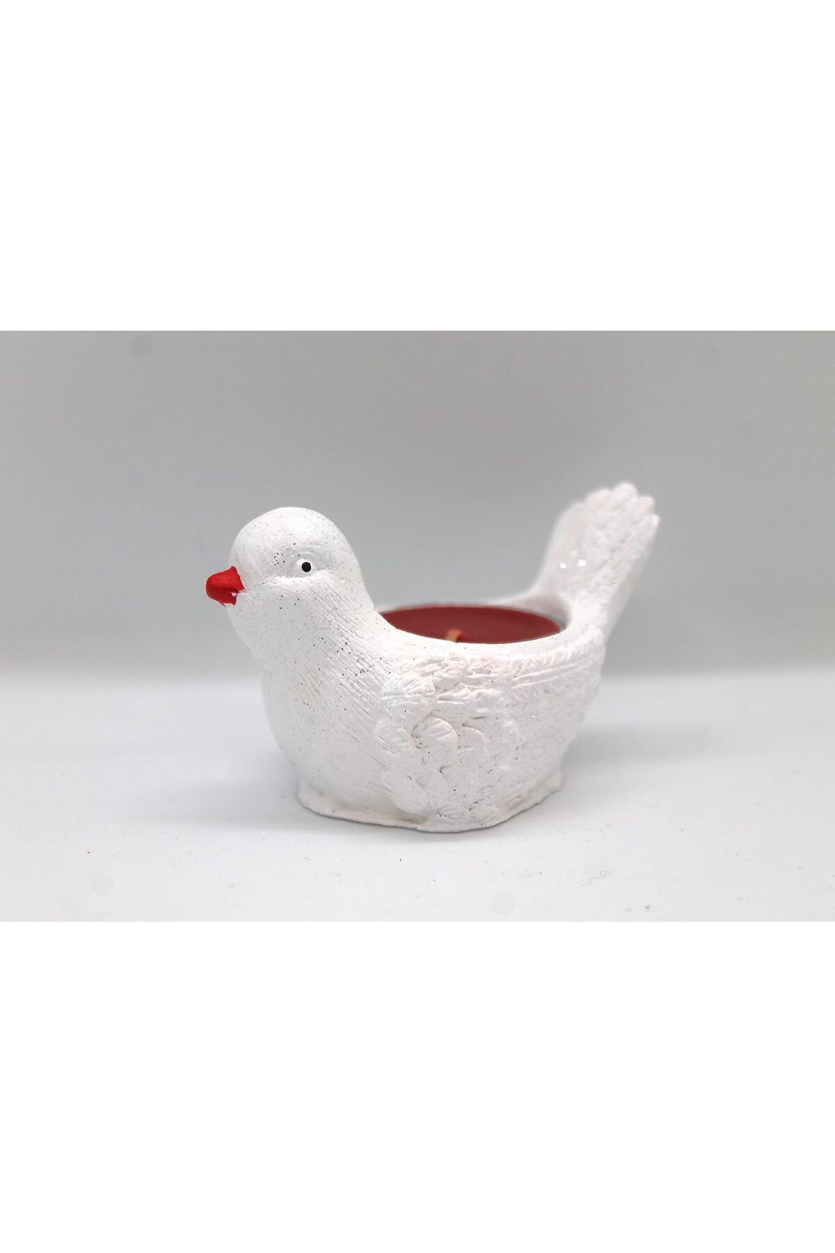 mazıdağı mazzıdağ Adet Beyaz parlak Kuş Mumluk-Dekoratif Hediye-Dekoratif Mumluk El Yapımı-Tealight Tutu