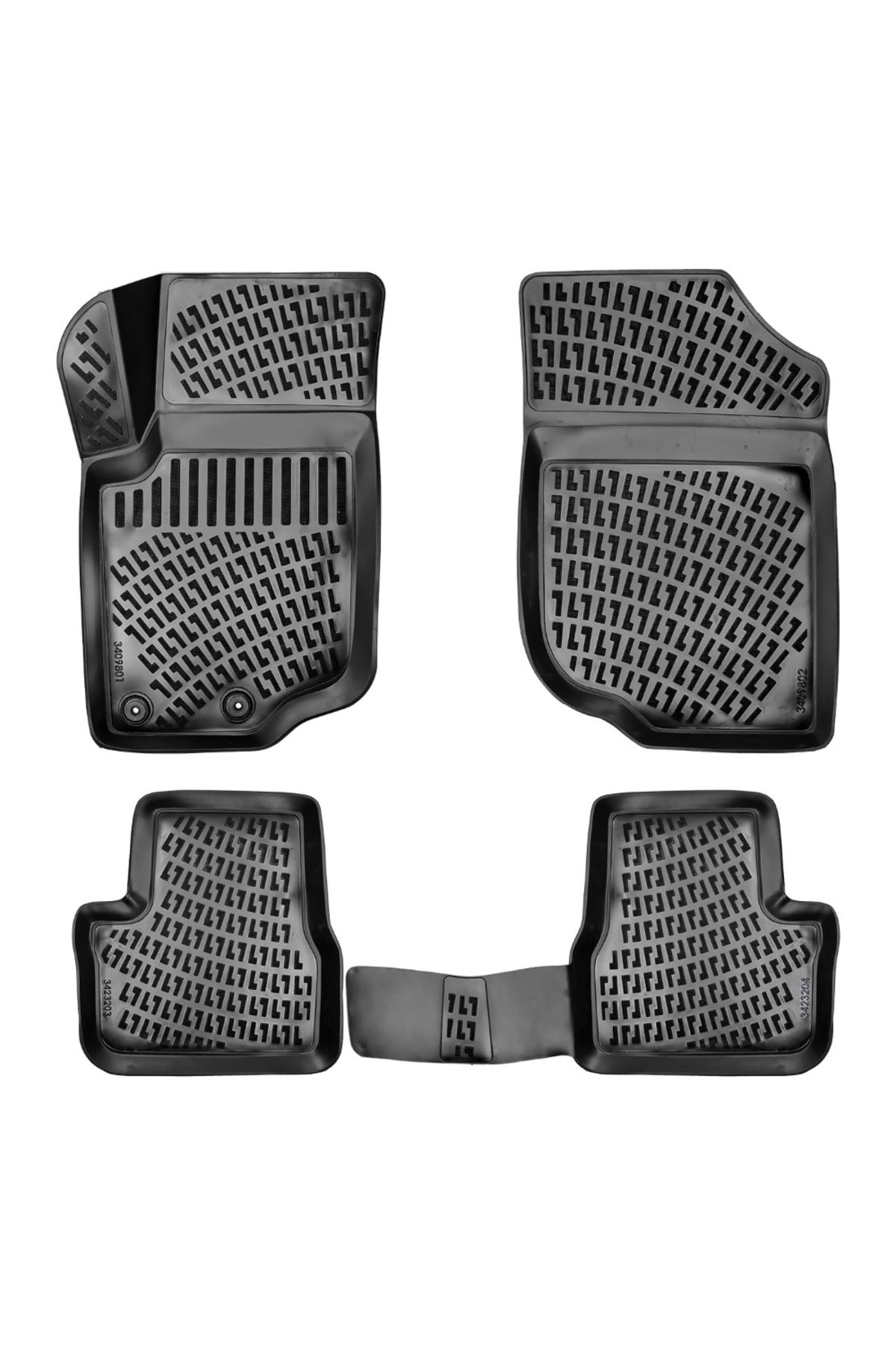 Umbrella Set Covorase Auto Cauciuc Umbrella Pentru Peugeot 207 2006-2014 - One Size