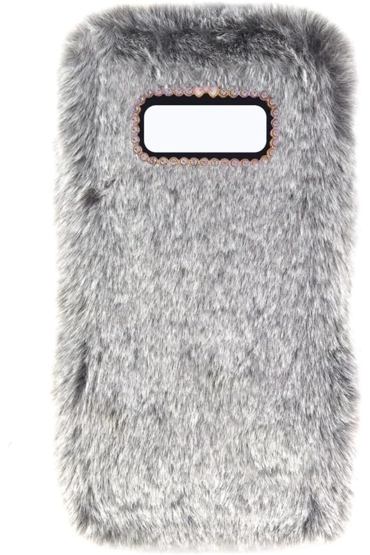 MEGOBİNE WHERE Galaxy S8 Uyumlu Tüylü Yumuşak Peluş Kılıf (Gri) ZTML SYFT 1139610