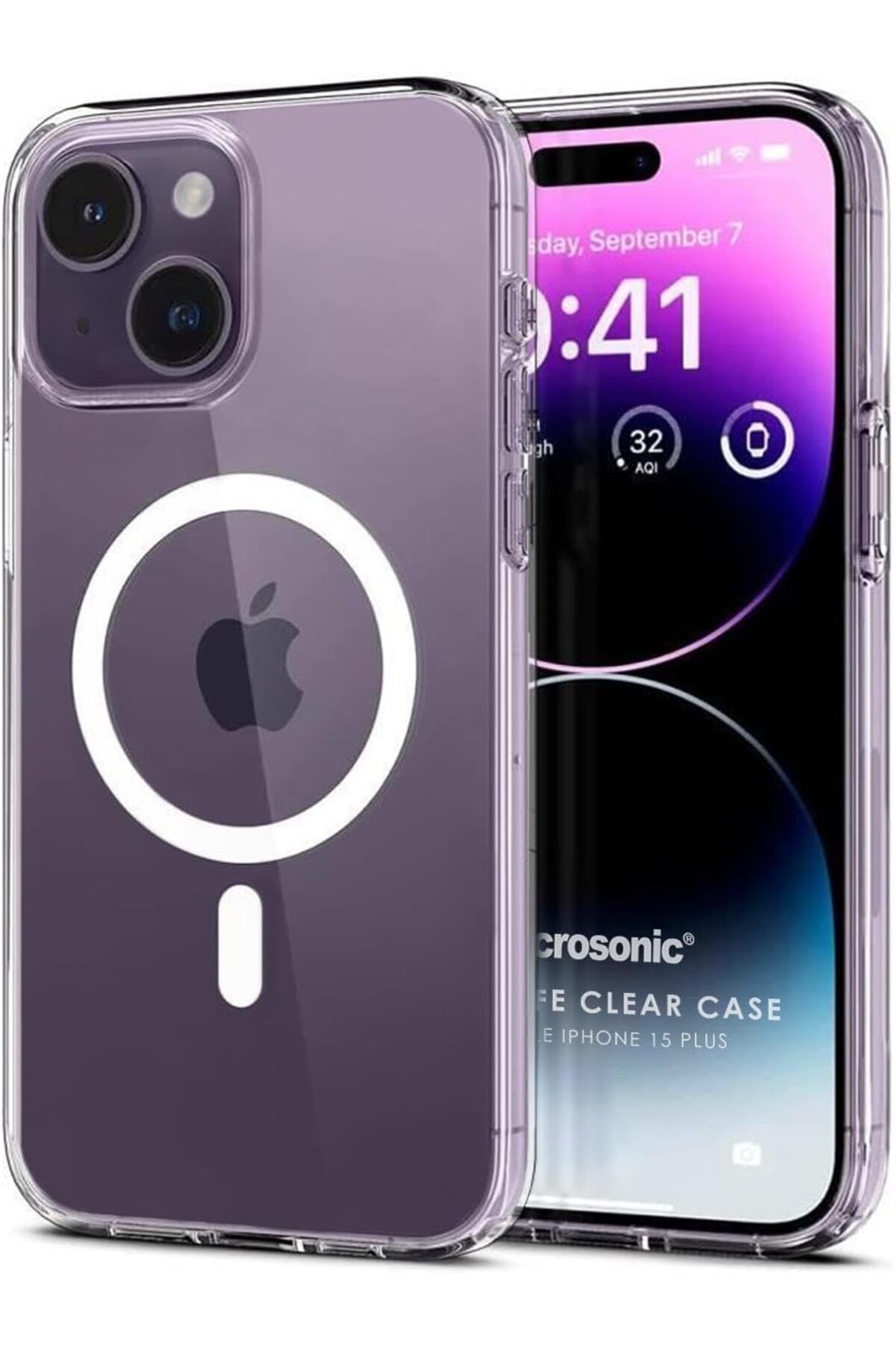 DERİK dsr Kılıf iPhone 15 Plus için MagSafe Clear Soft Şeffaf [iPhone 15 Plus ile Uyumlu Kılıf - Ş