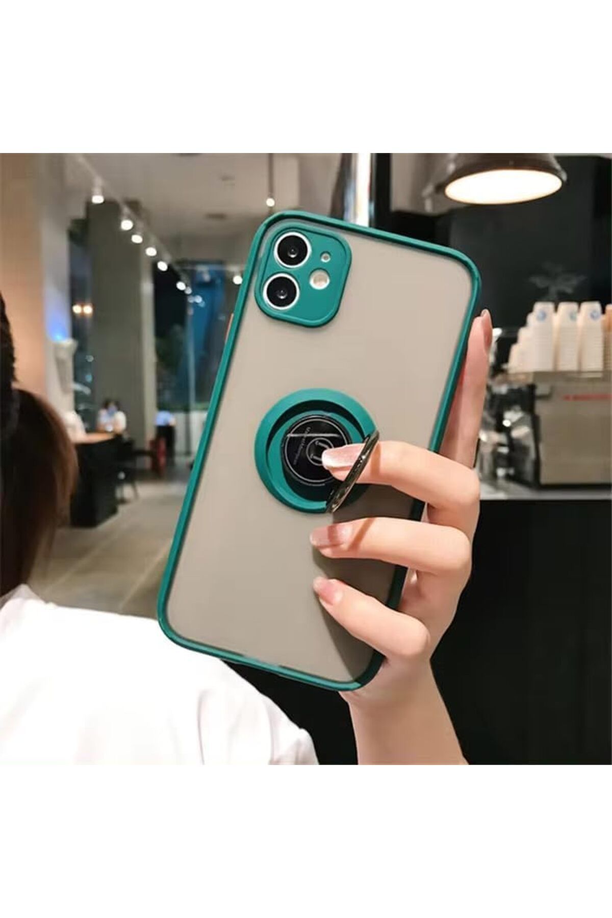 DERİK dsr GİYİM & AKSESUAR Tcp iring magnetic sheet case iphone 12 (6.1) inç ile uyumlu Renkli Tuş