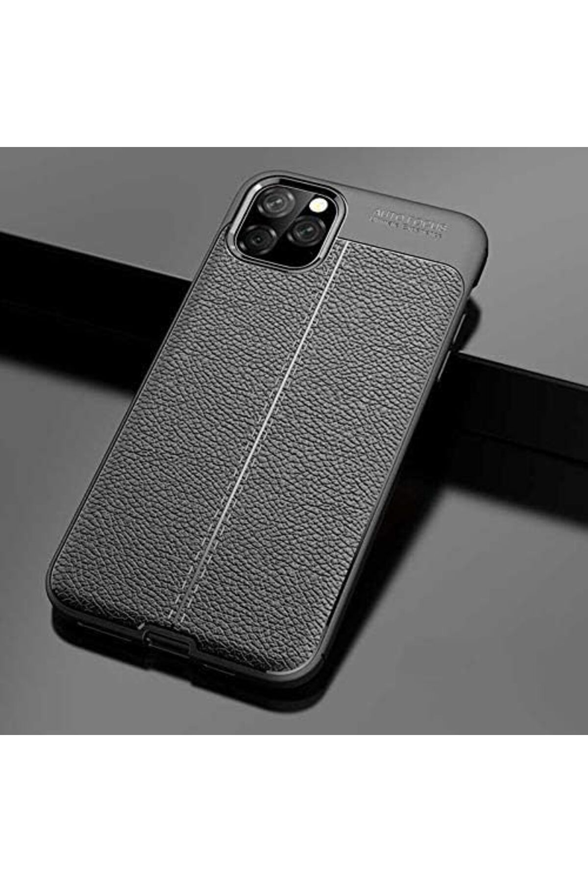 KDROĞLU plamystical CONNERS IPHONE 11 PRO 5.8 İNC (LİTCHİ PATTERN) BACK COVER KILIF SİYAH newing 1139529