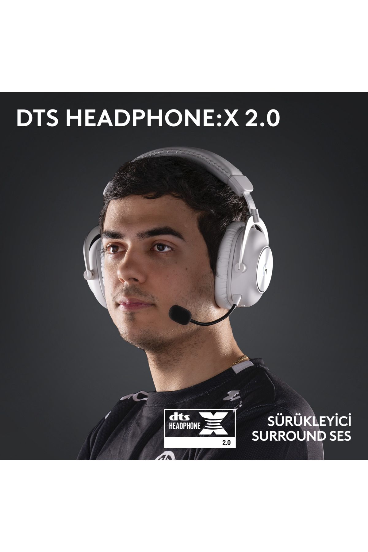 logitech-Wireless g Pro X 2 Lightspeed Gaming Headset with Dts:X 2.0 - 7.1 Sourround Sound White 6