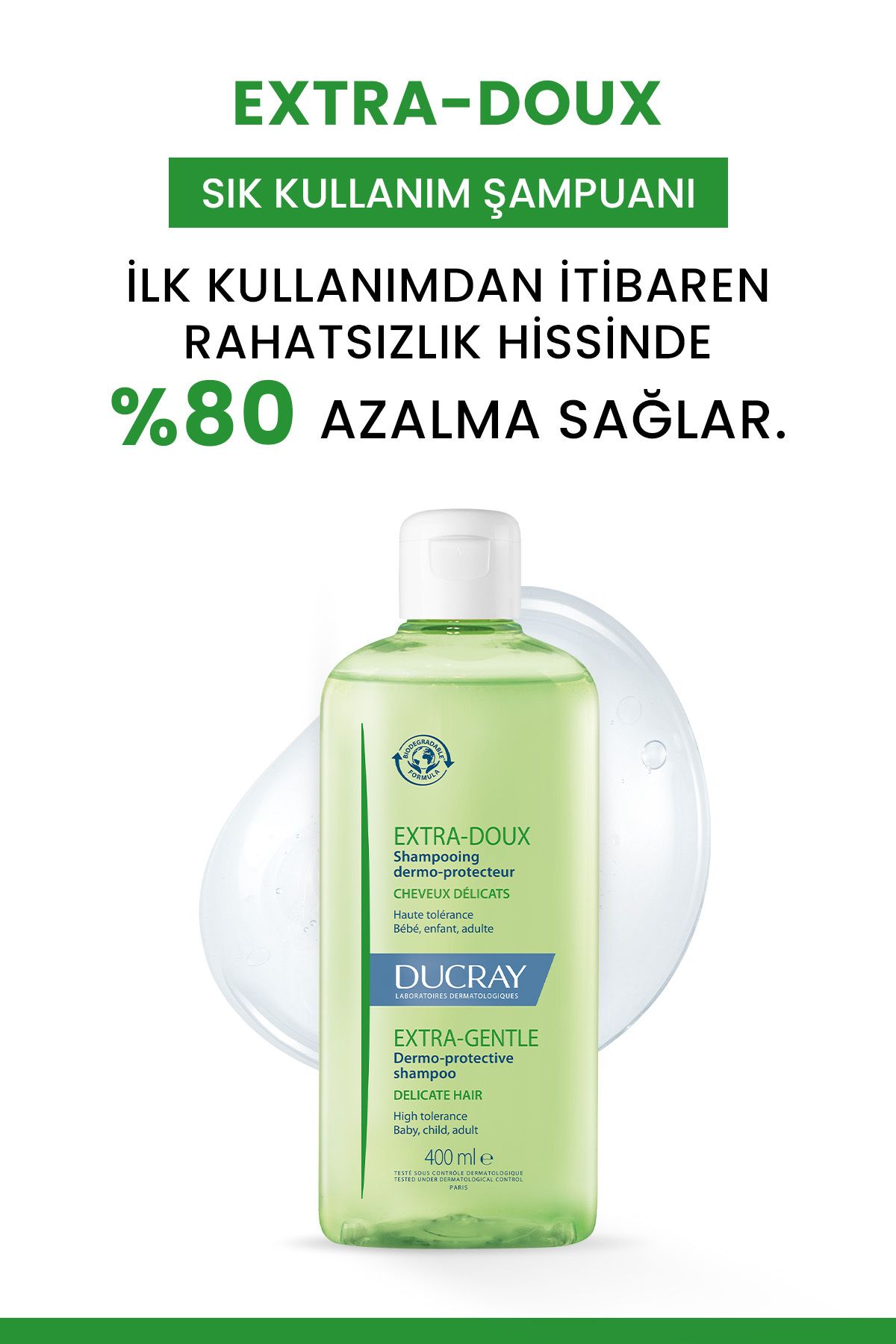 Ducray-Extra Doux Shampoo 400 ml - Frequent Use Shampoo 2