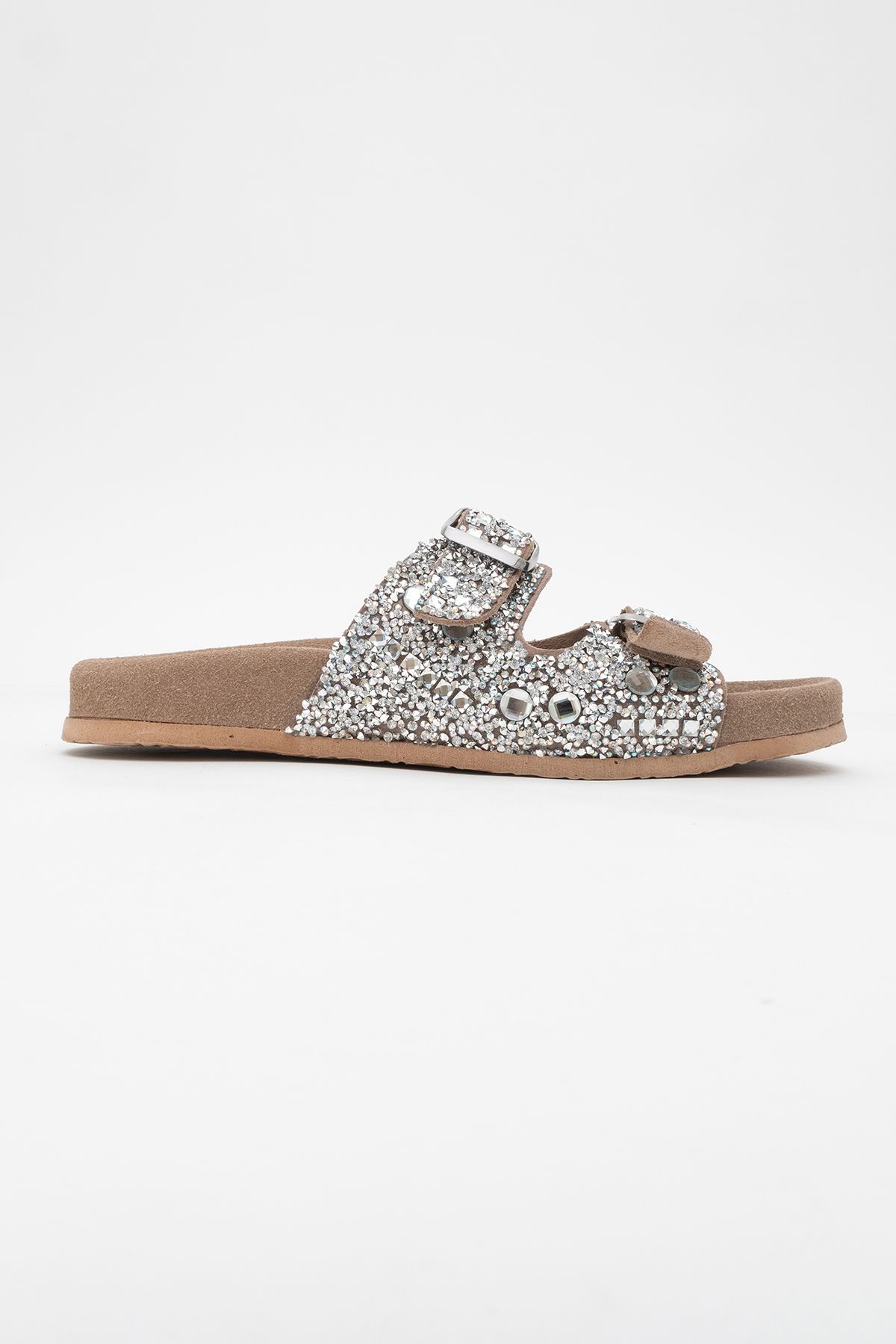 دمپایی چند رنگ زنانه Leila Tank Stone General چرمی Double Tanted luvishoes