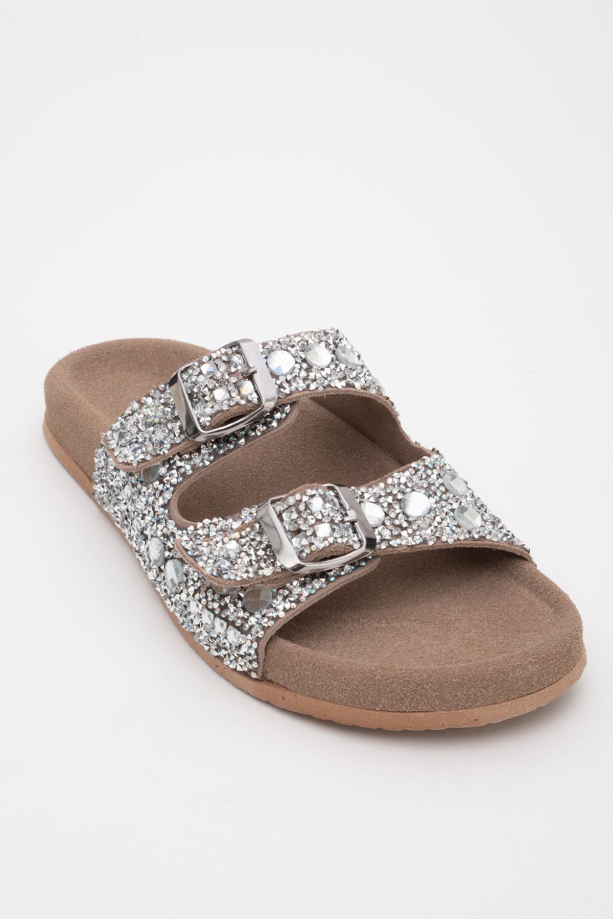 دمپایی چند رنگ زنانه Leila Tank Stone General چرمی Double Tanted luvishoes