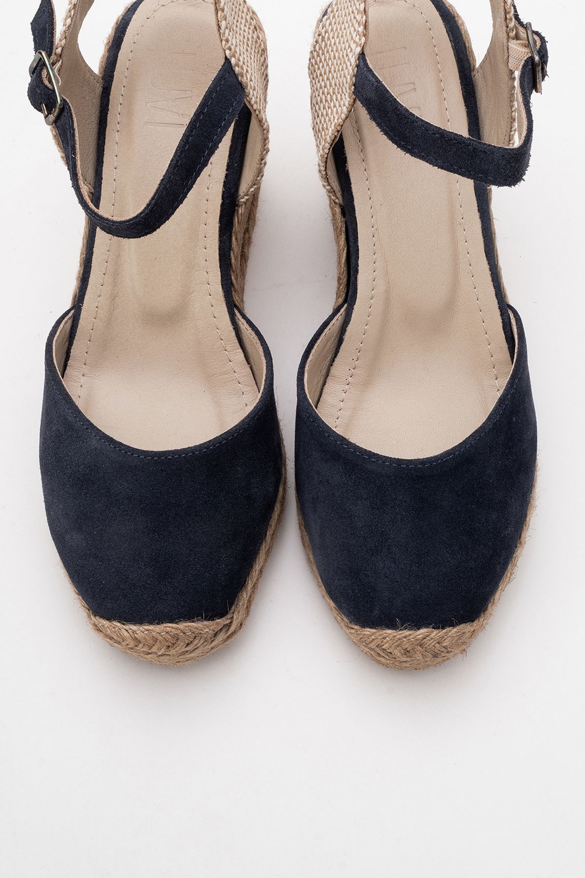 صندل آبی زنانه Sinta Kot Blue Suede چرمی Sandals luvishoes