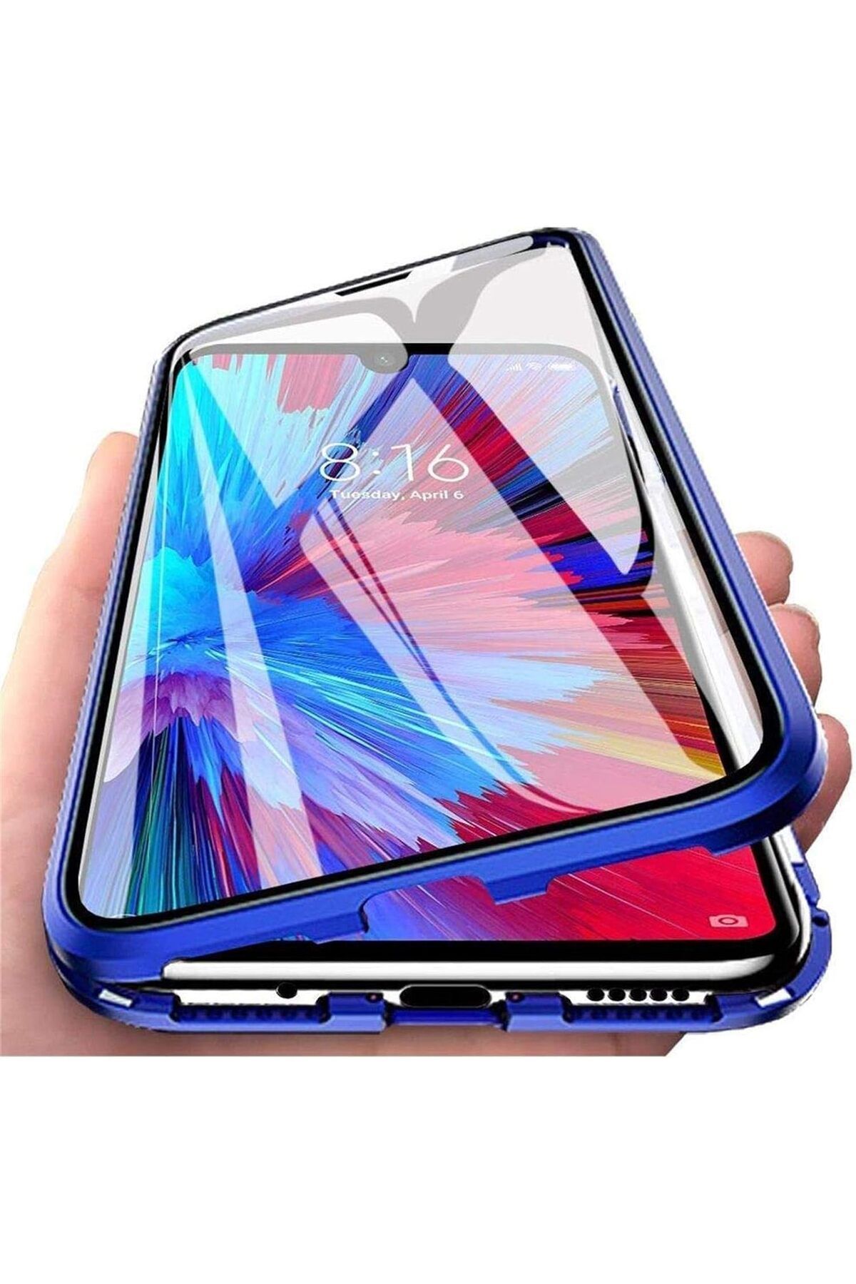ÇAĞUR KDROGLU iPhone XR Uyumlu Önü ve Arkası Temperli Cam, Manyetik Adsorpsiyon Darbeye Dayanıklı Kap