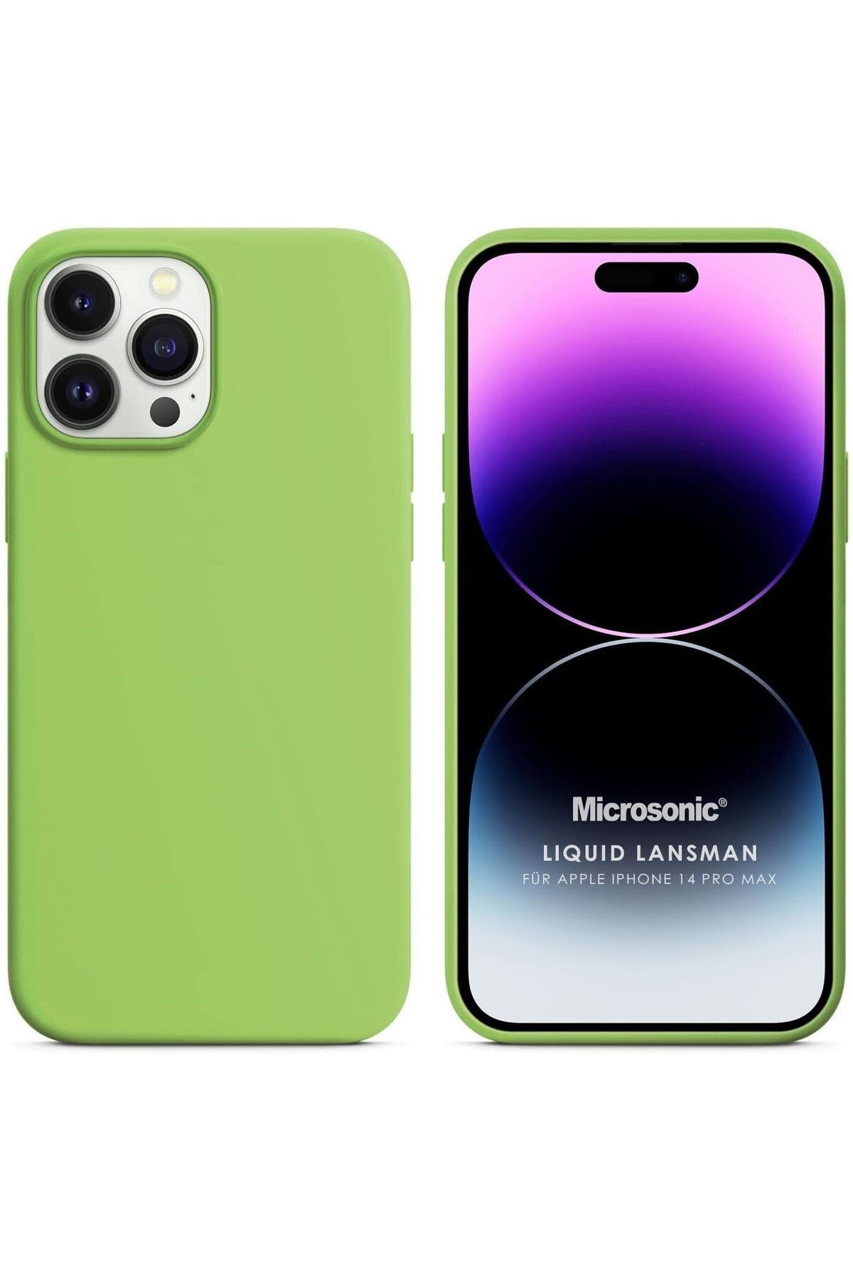 KDROĞLU plamystical iPhone 14 Pro Max için Kılıf Liquid Lansman Silikon Açık Yeşil [iPhone 14 Pro Max