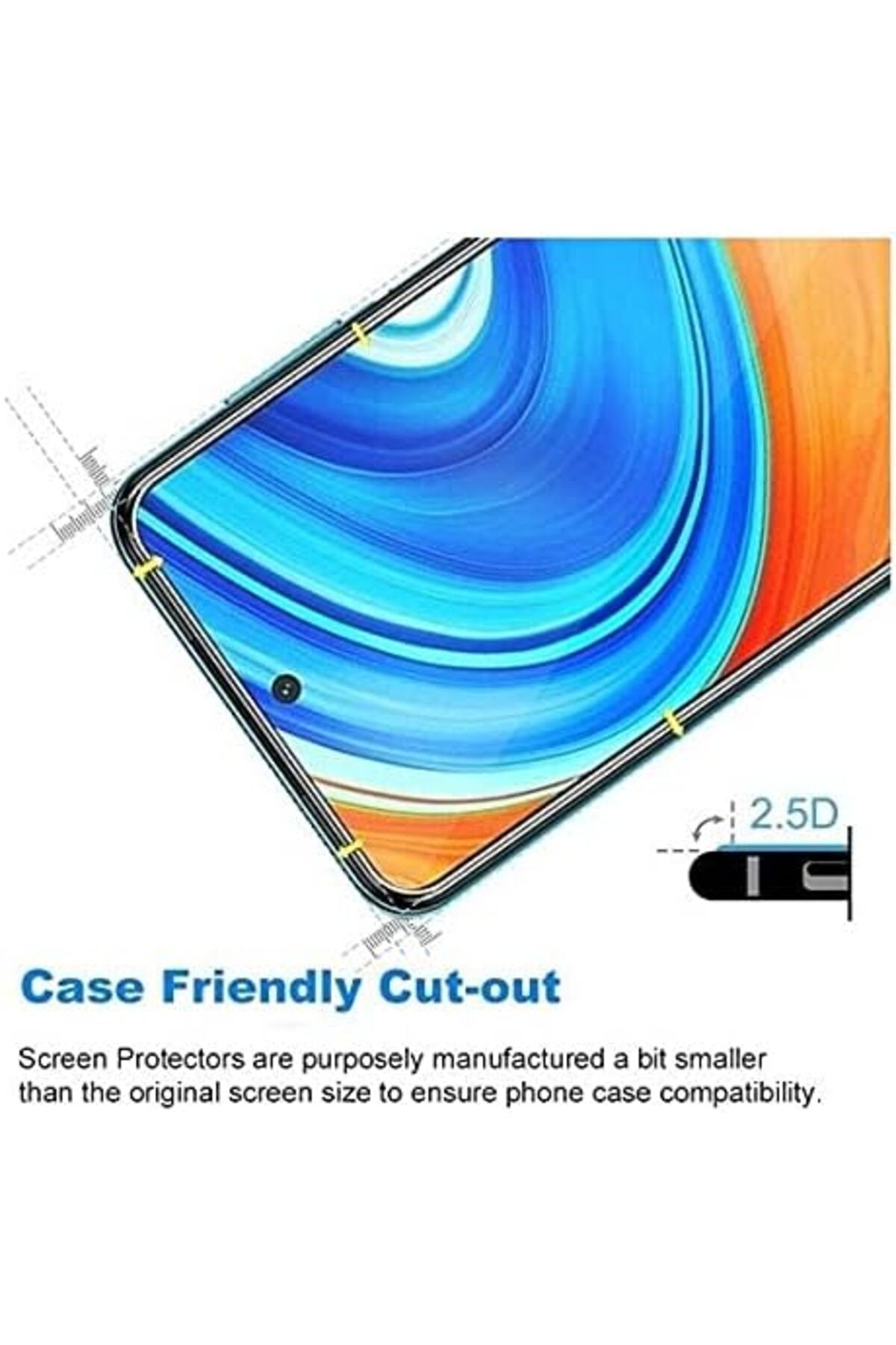 mazıdağı mazzıdağ Xiaomi Note 9-9 Pro (2 li Paket) Temperli 9H Sertlikte Dayanıklı Ekran Koruyucu Kırıl