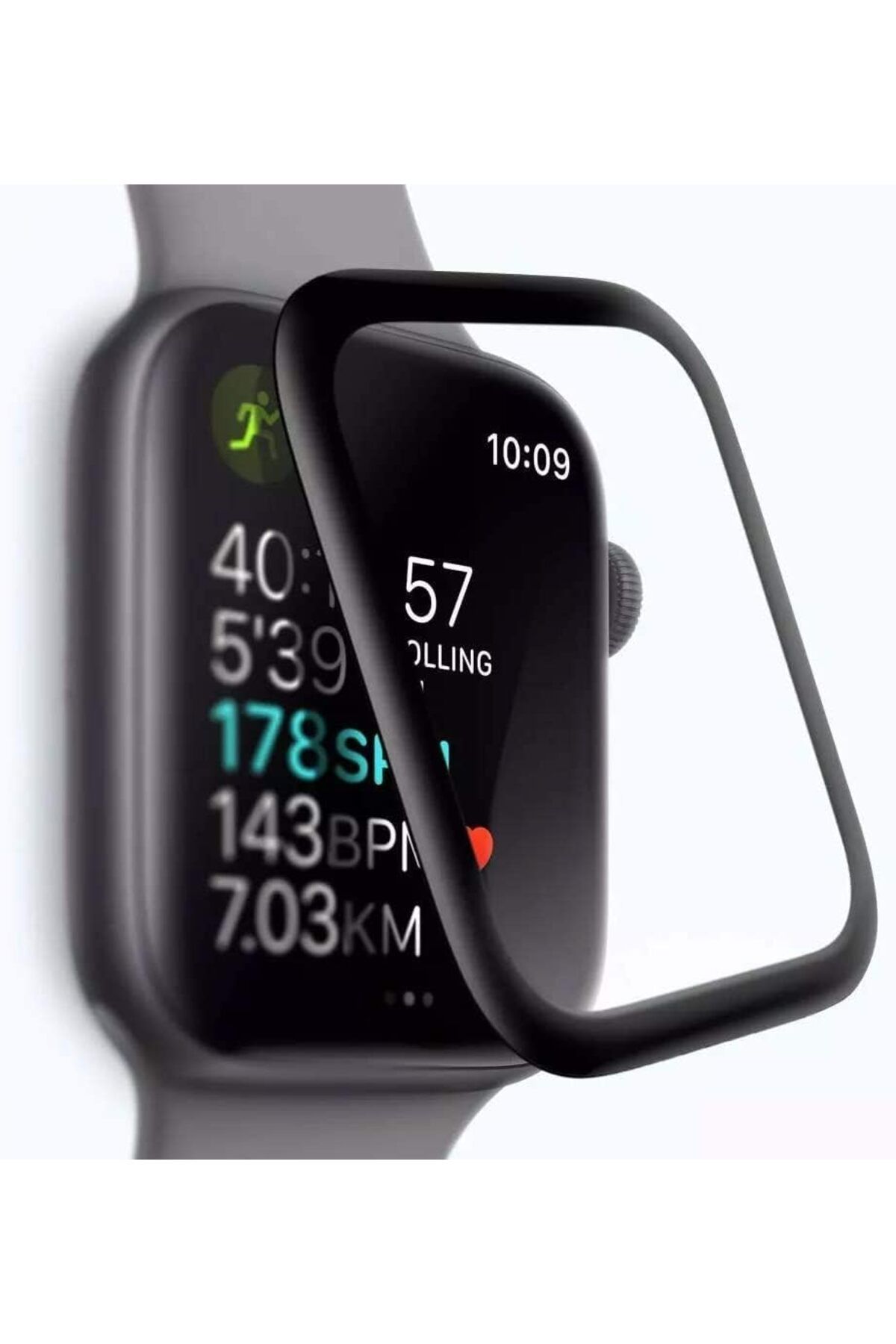 KDROĞLU KDROGLU Trend Watch Series 44mm Akıllı Saat için Ekranı Tam Kaplayan Temperli Cam Ekran Koruyuc