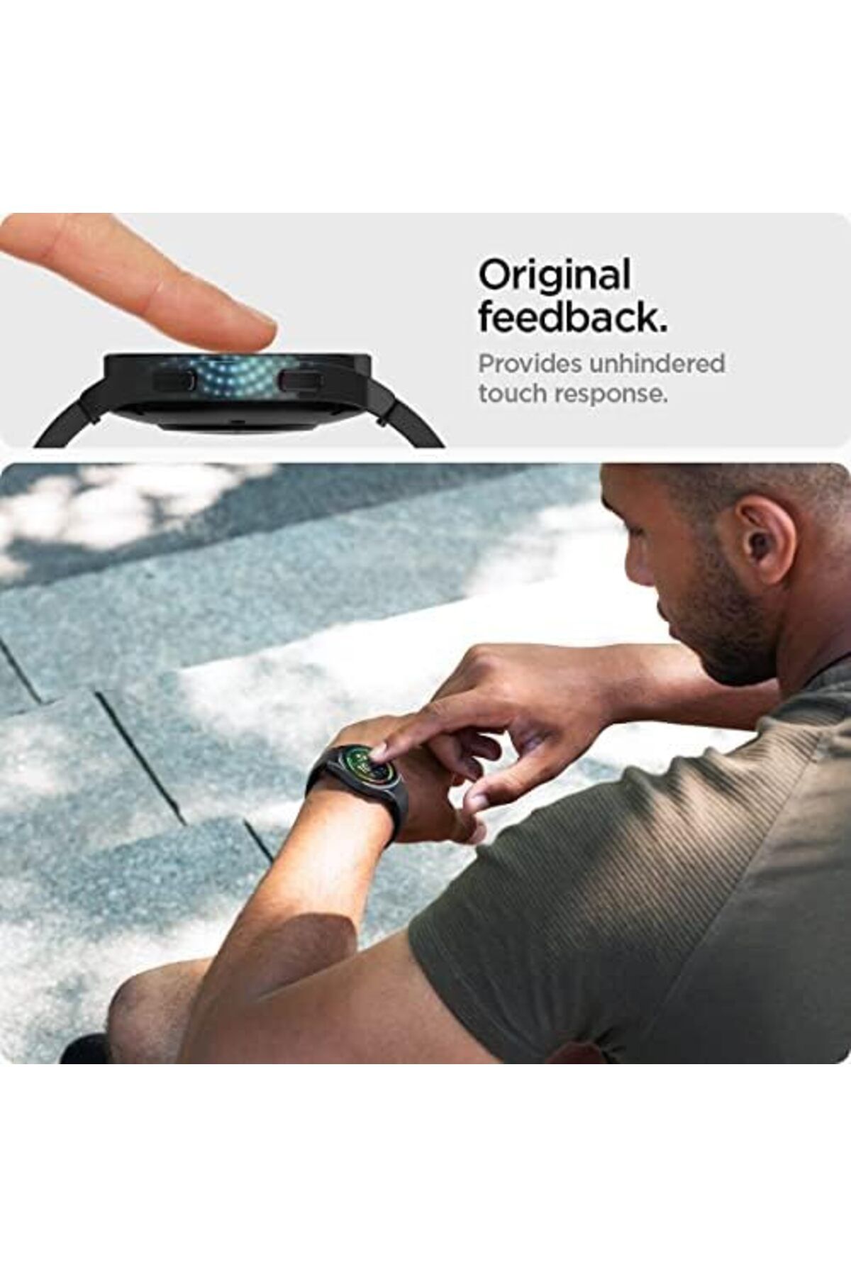 mazıdağı mazzıdağ Galaxy Watch 5 / 4 (44mm) Uyumlu Cam Ekran Koruyucu Glas.tR EZ Fit Slim HD (2 Adet