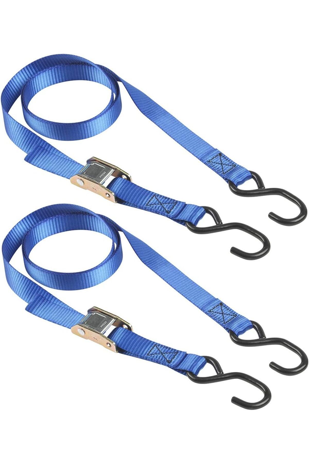 KDROĞLU KDROGLU ECO 4368EURDAT set kayış, kendinden emniyetli tokalı ve S-kanca, mavi, 2 m x 25 mm, 2 ade