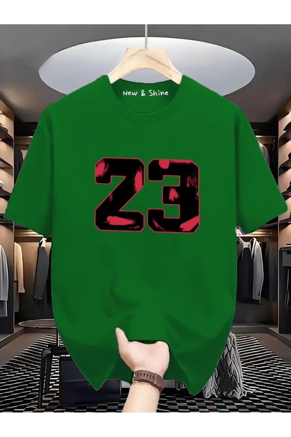 New Shine 23 Baskılı Oversize T-Shirt