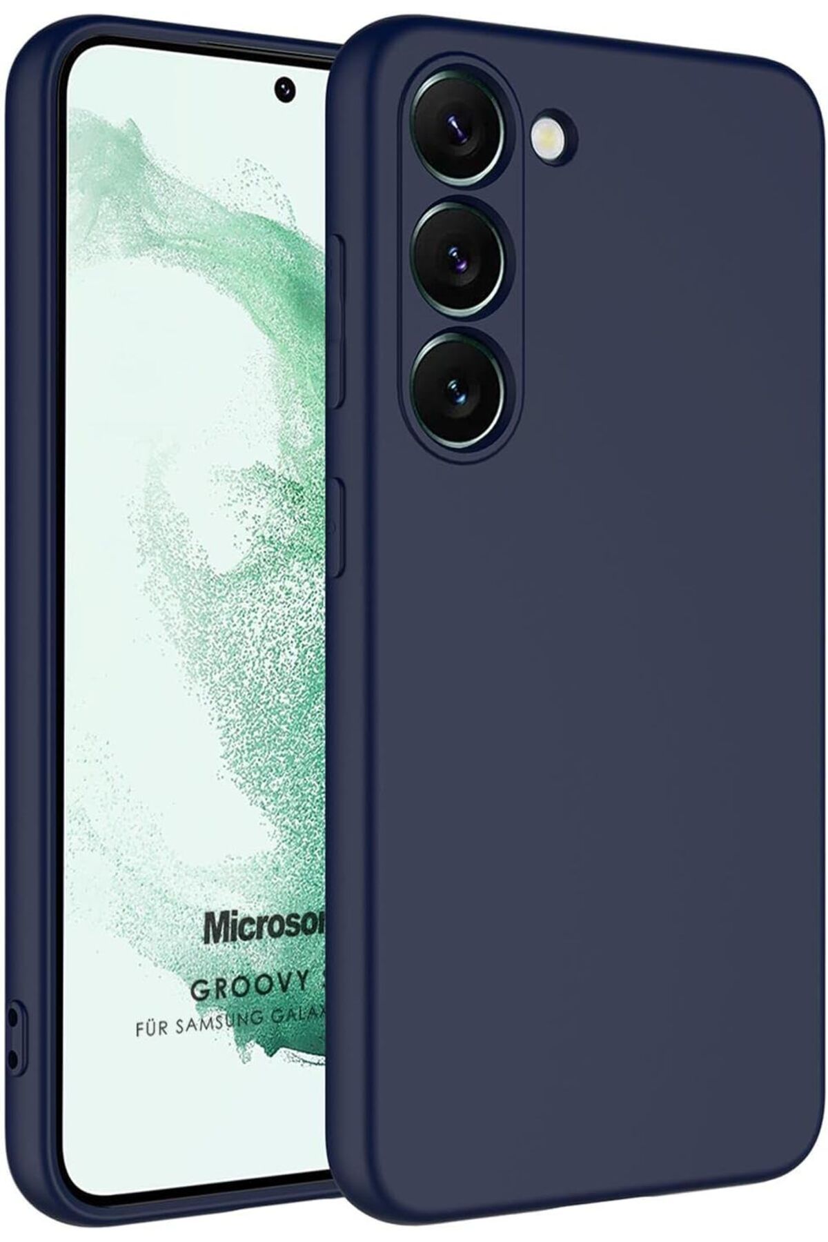mazıdağı mazzıdağ Galaxy S23 için Kılıf Groovy Soft Lacivert [Galaxy S23 ile Uyumlu Kılıf - Lacivert]
