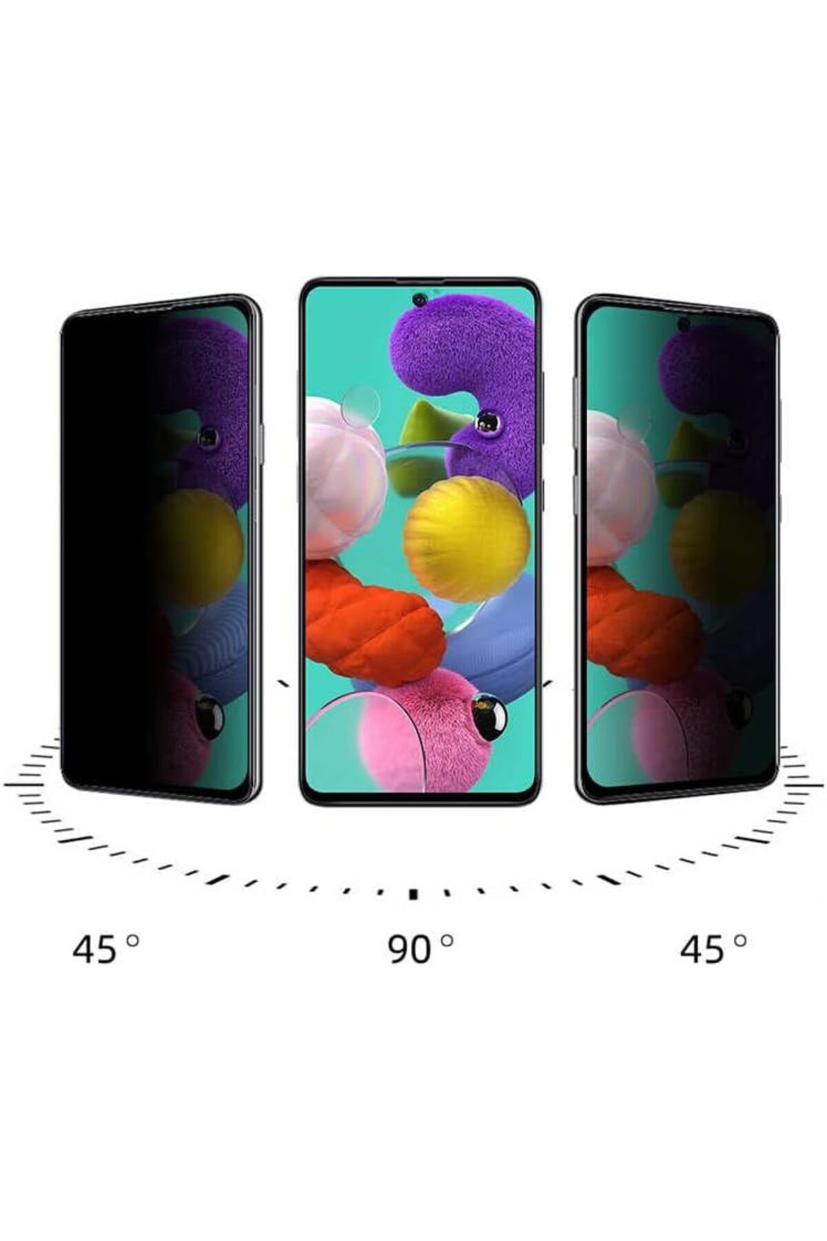mazıdağı mazzıdağ Galaxy S20 FE Uyumlu Gizlilik Filtreli 5D Hayalet Ekran Koruyucu Cam (Siyah) new store 11