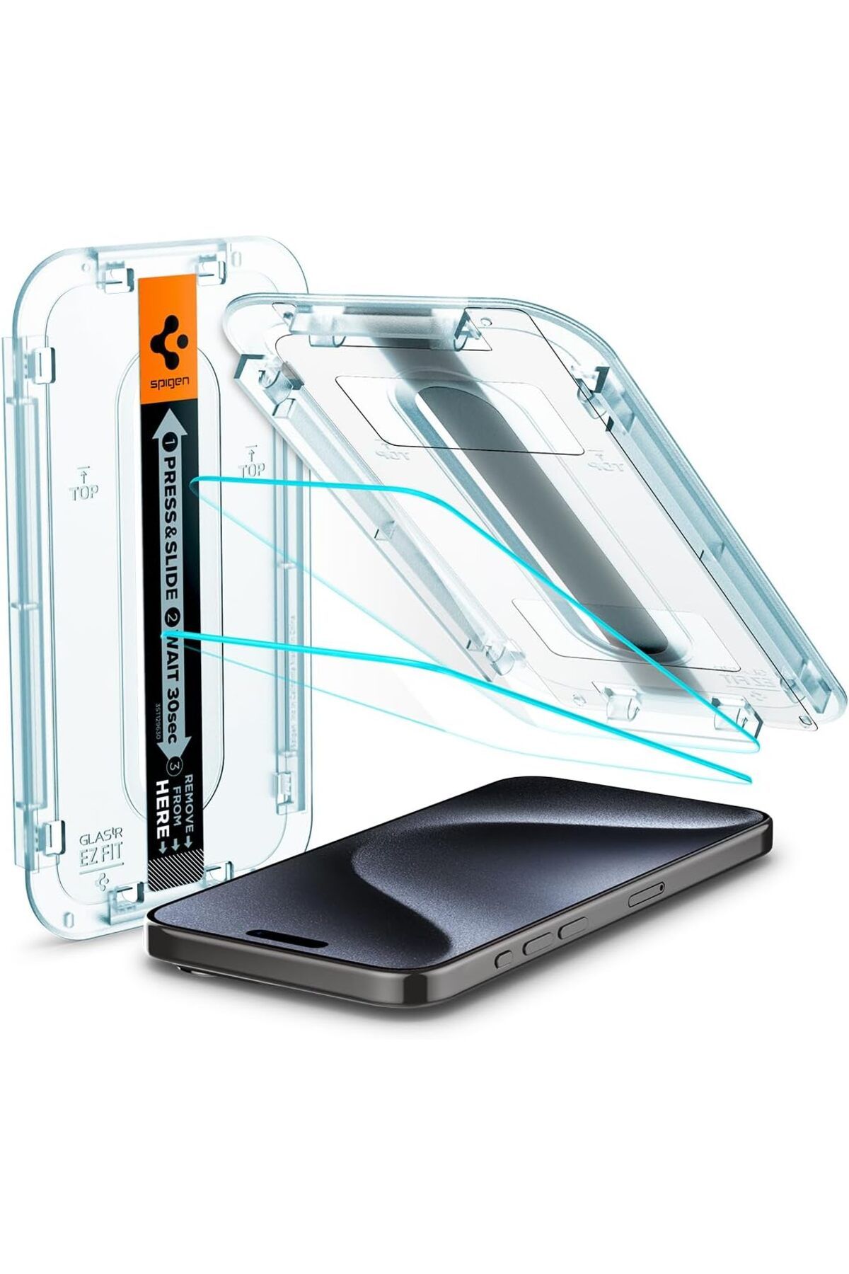 mazıdağı mazzıdağ iPhone 15 Pro Cam Ekran Koruyucu Kolay Kurulum Glas.tR EZ Fit Slim HD (2 Adet) - AGL06892